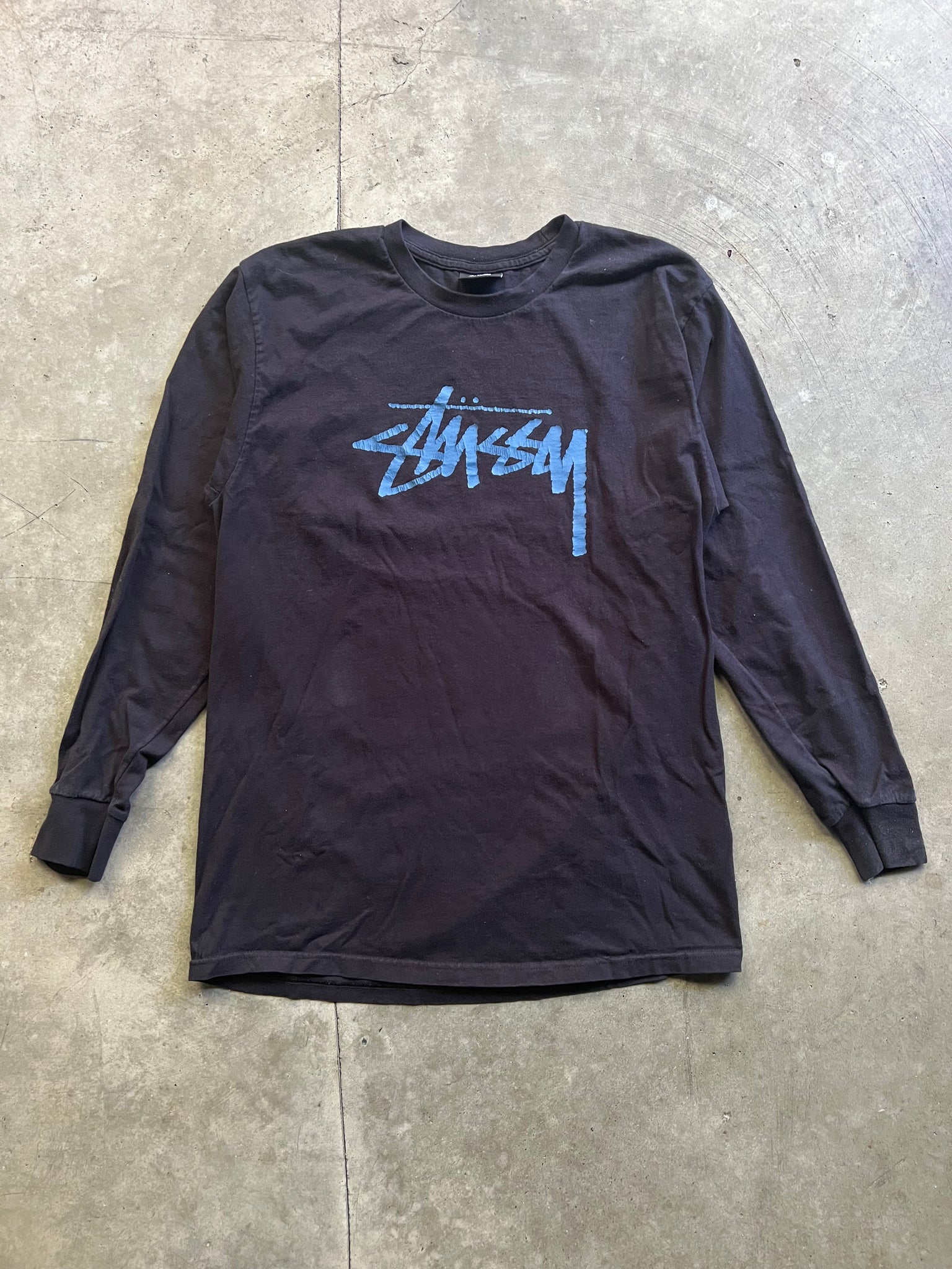 STUSSY BLUE LOGO LONGSLEEVE / MEDIUM