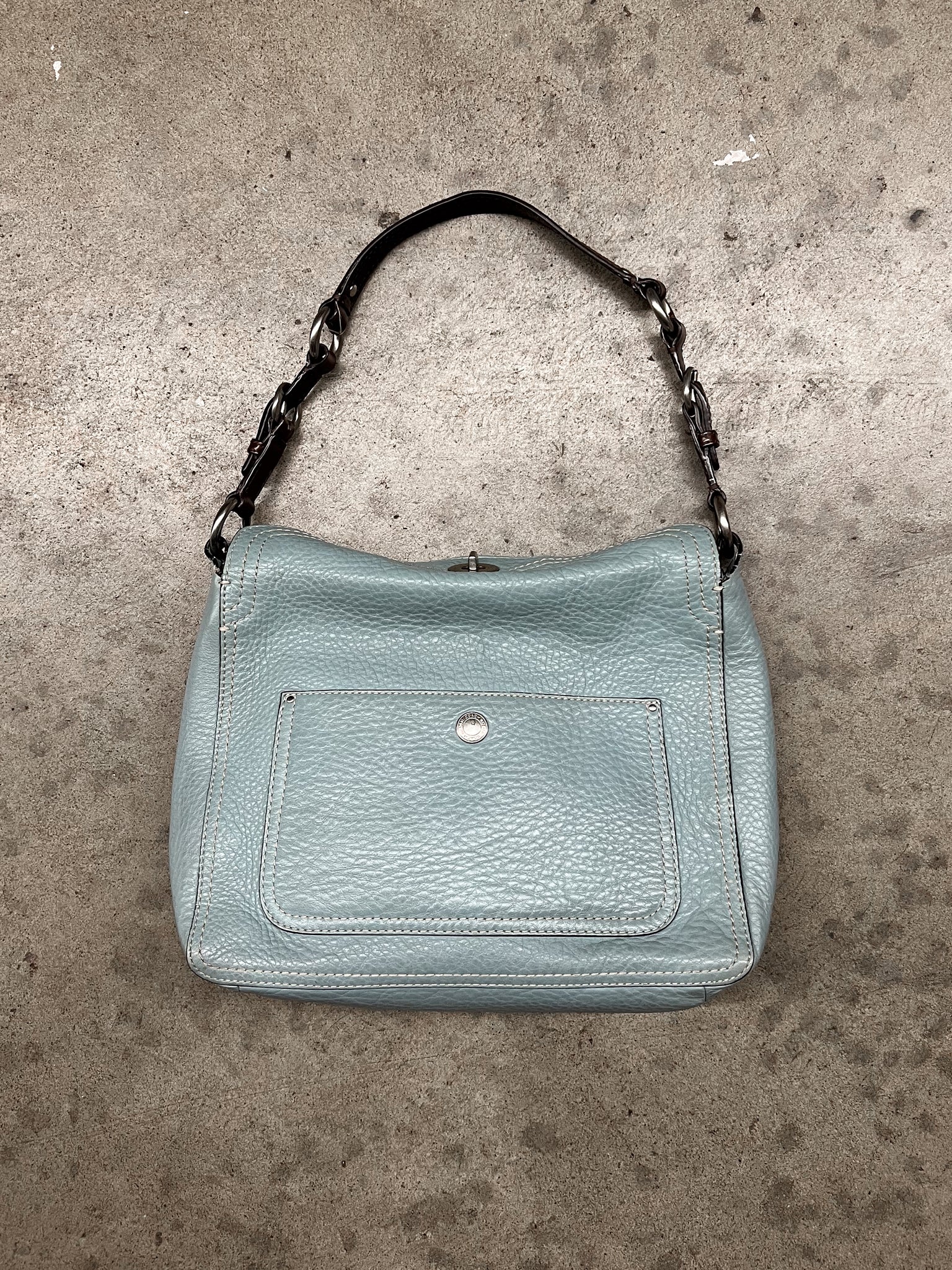 COACH LEATHER BAG / BLUE