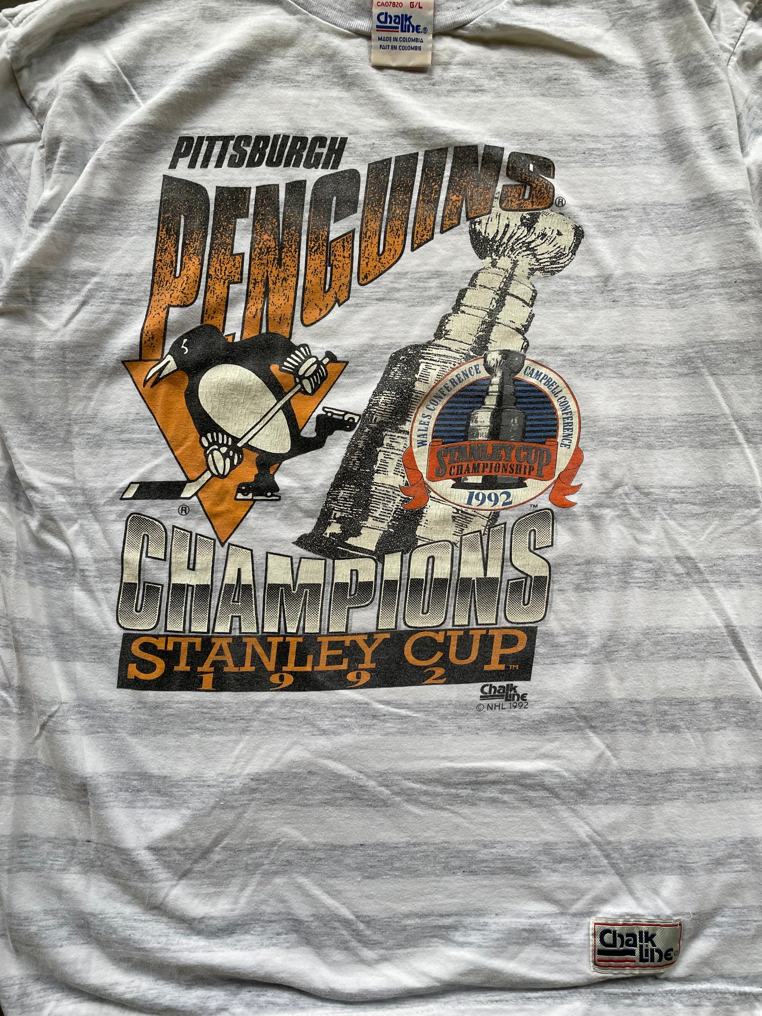 1992 PITTSBURGH PENGUINS TEE / LARGE