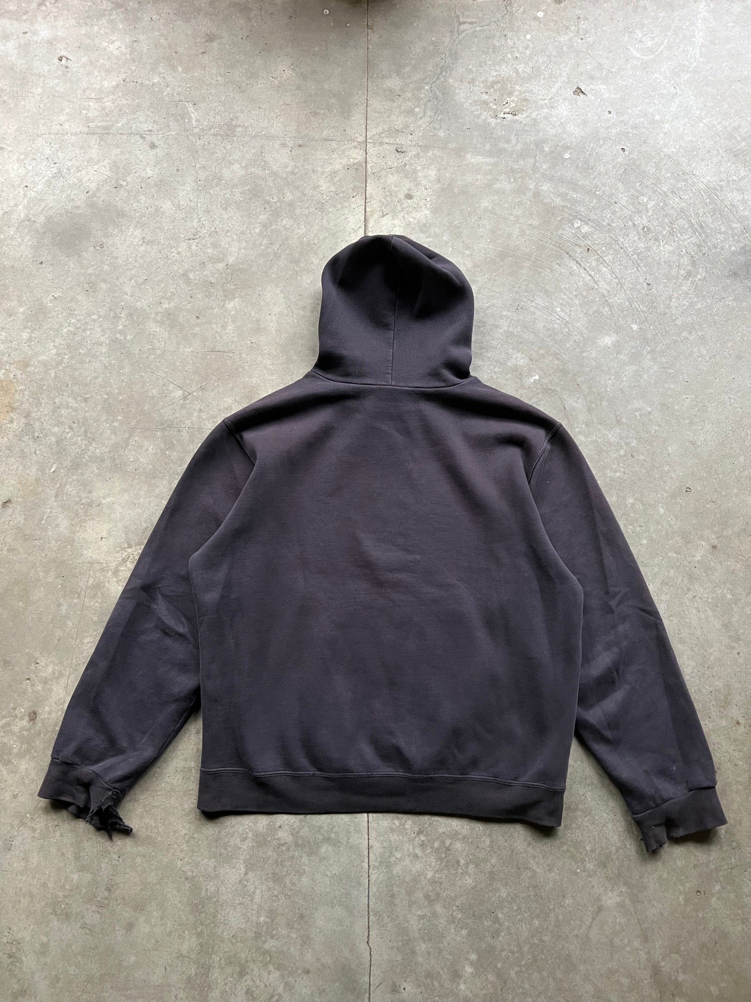 2000s NIKE BLACK MIDDLE SWOOSH HOODIE / MEDIUM