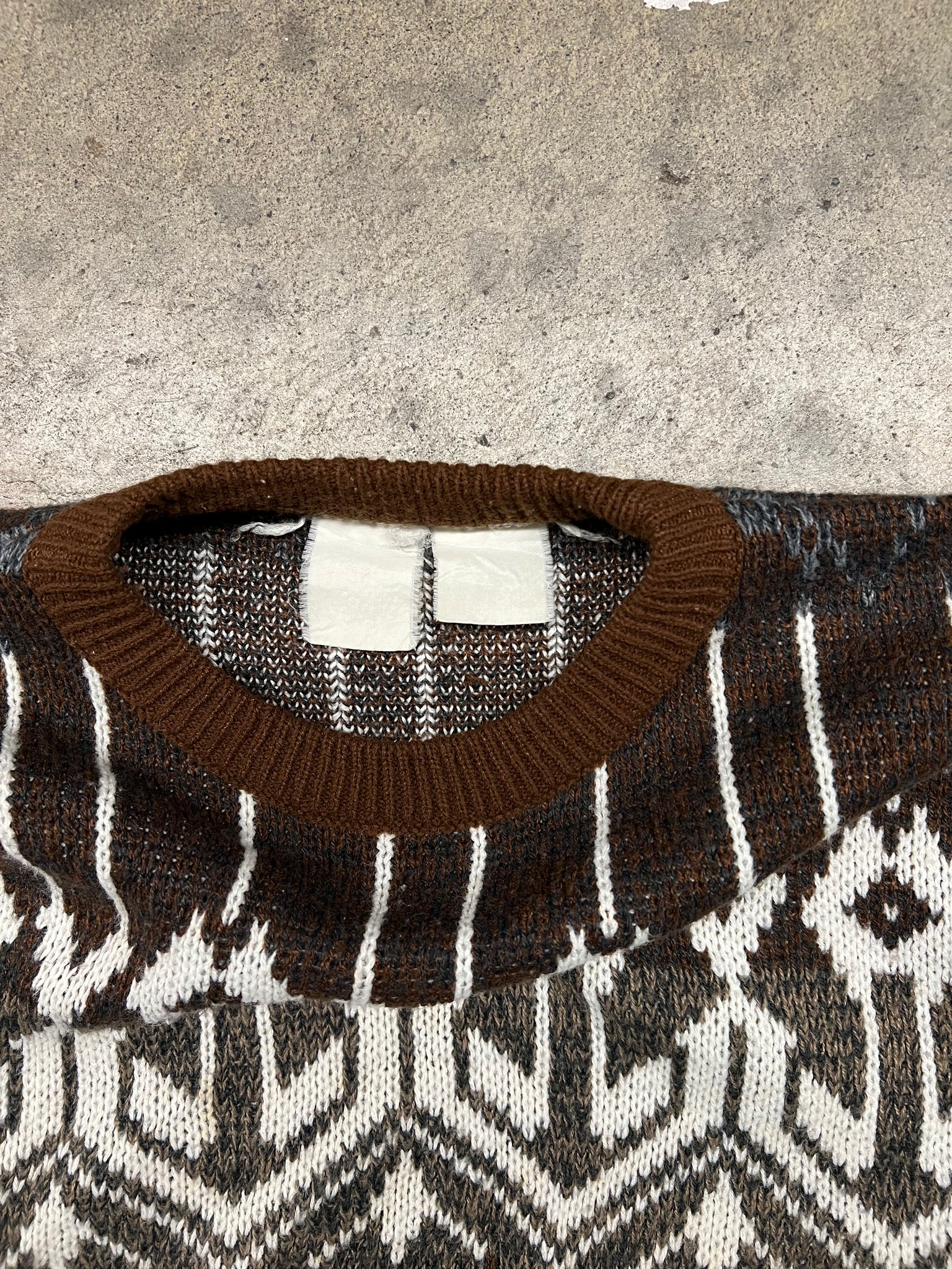 VINTAGE BROWN KNIT / SMALL