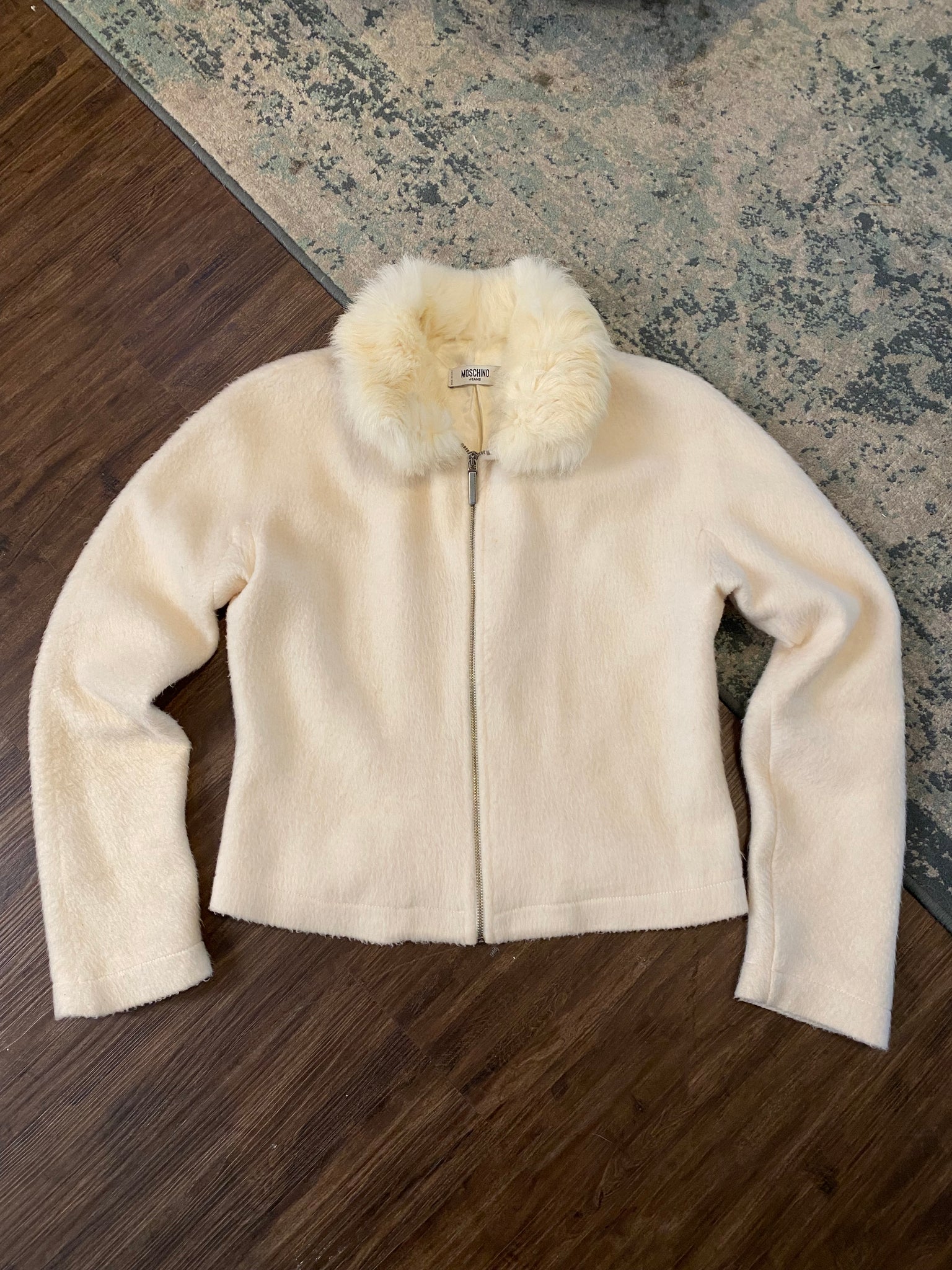 Moschino fur lined zip up / medium