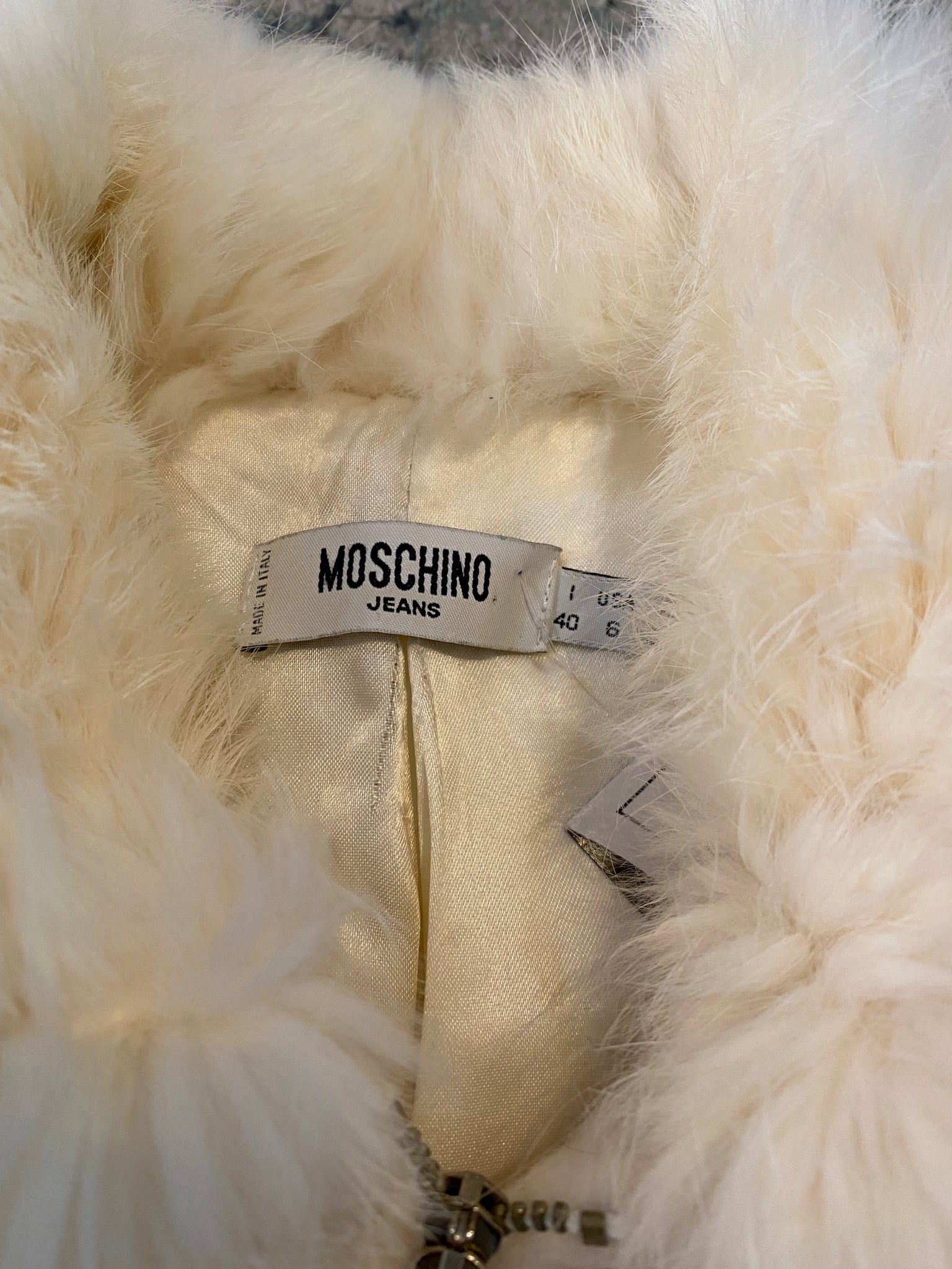 Moschino fur lined zip up / medium