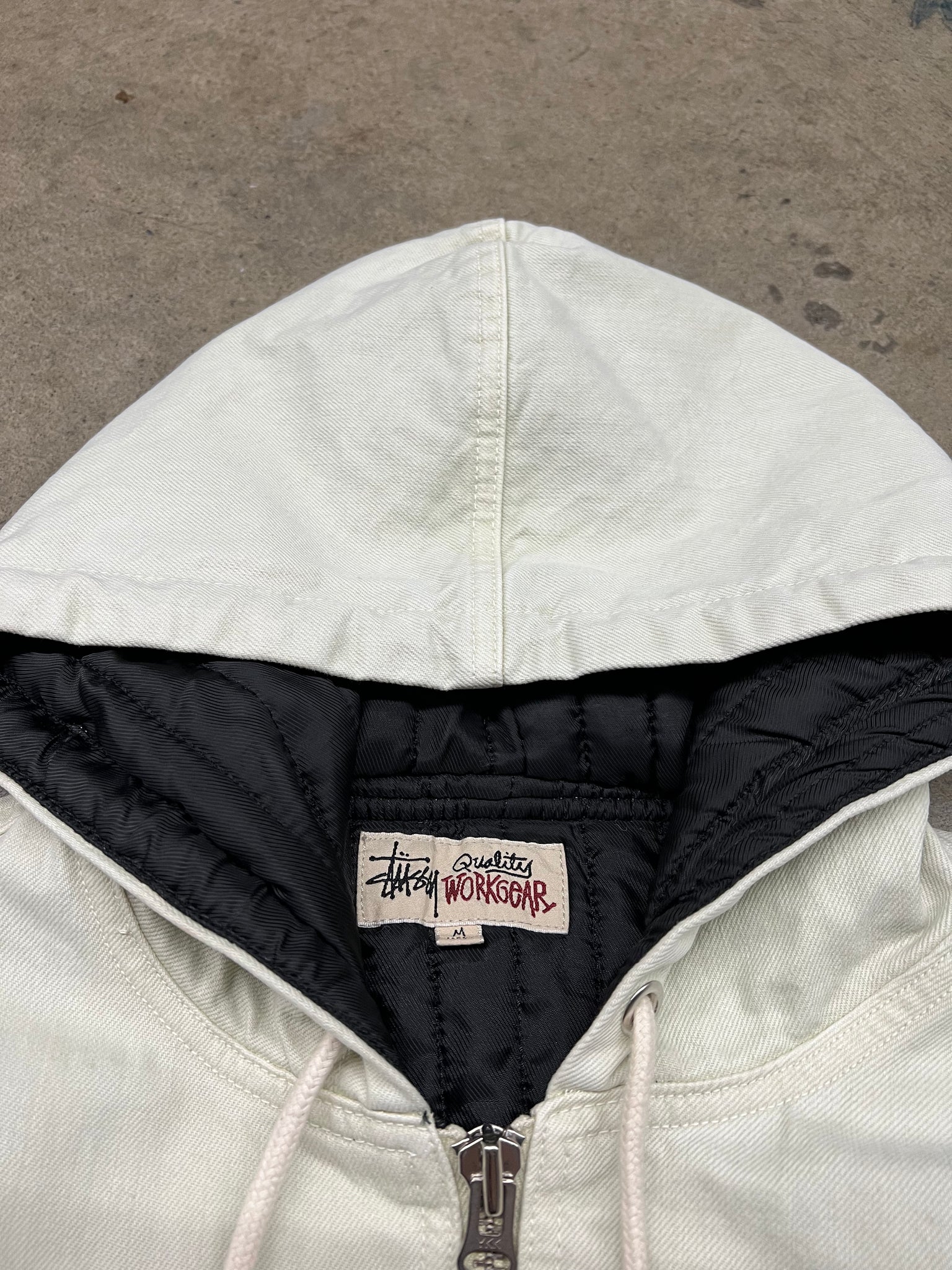 STUSSY DOUBLE-DYE HOODED WORK JACKET / MEDIUM