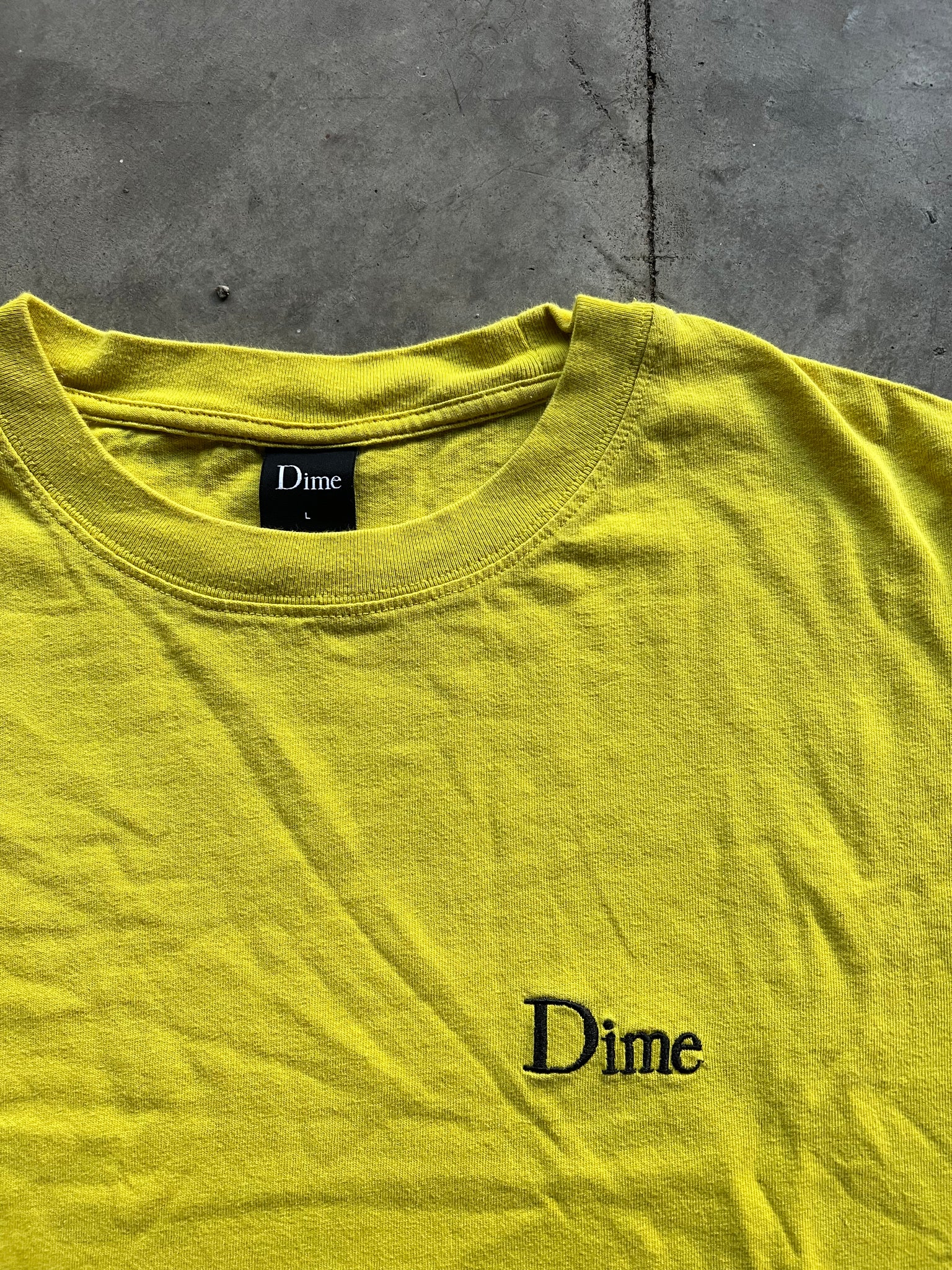 DIME BASIC LOGO YELLOW TEE / LARGE