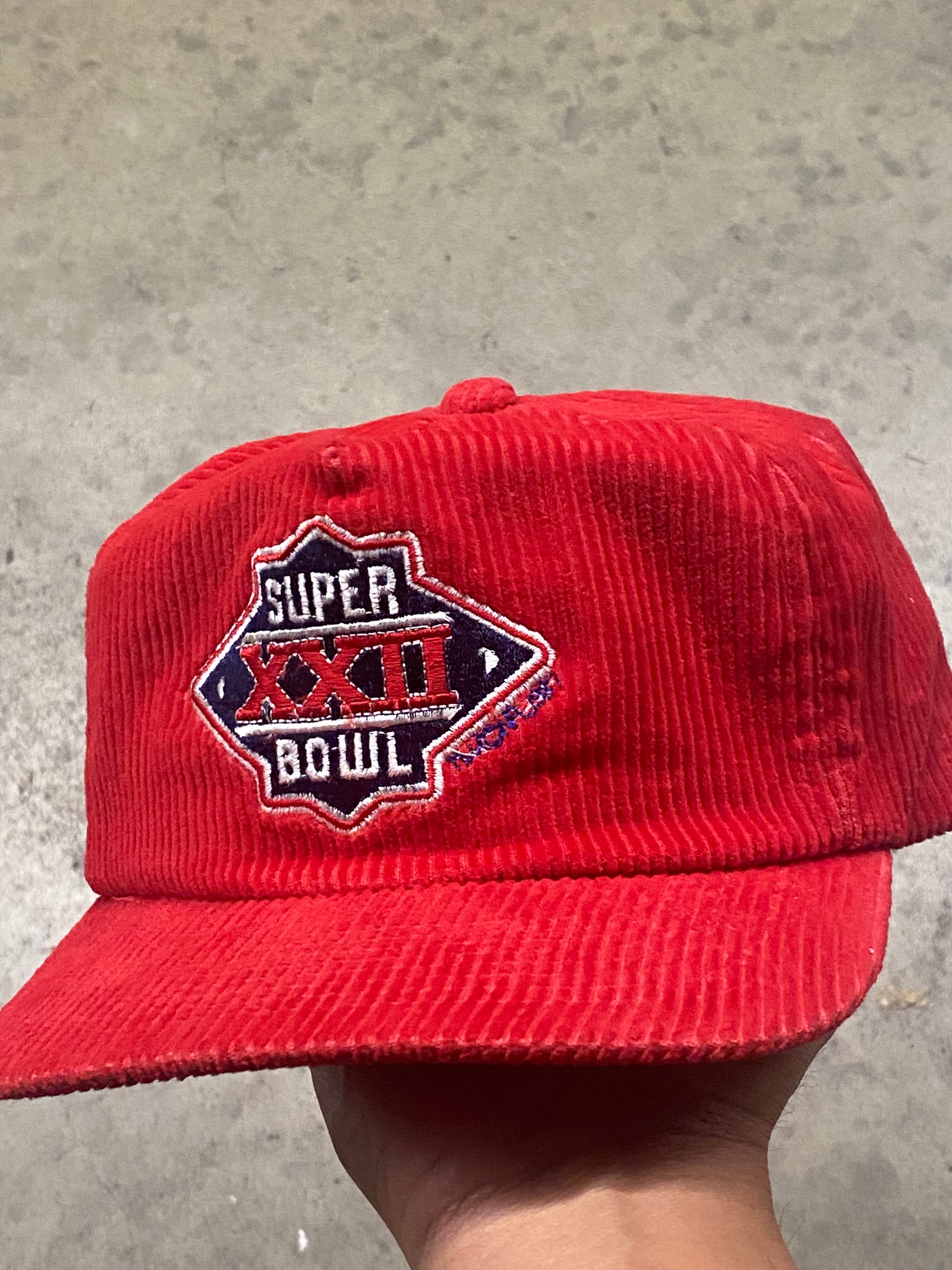 1988 SUPER BOWL RED CORDUROY ZIP-BACK