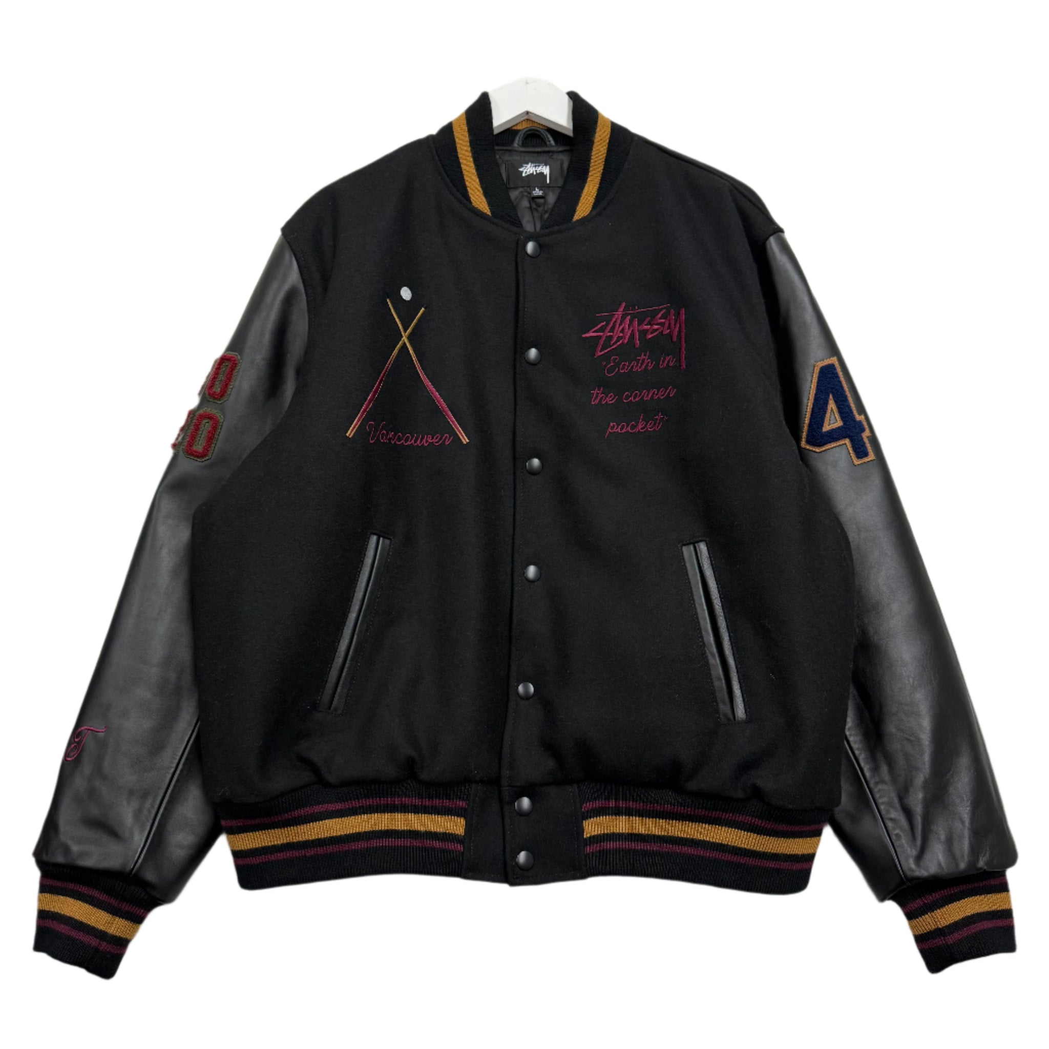 Stussy Vancouver 40th Anniversary varsity jacket Vancouver VIntage FIsh Market Studio