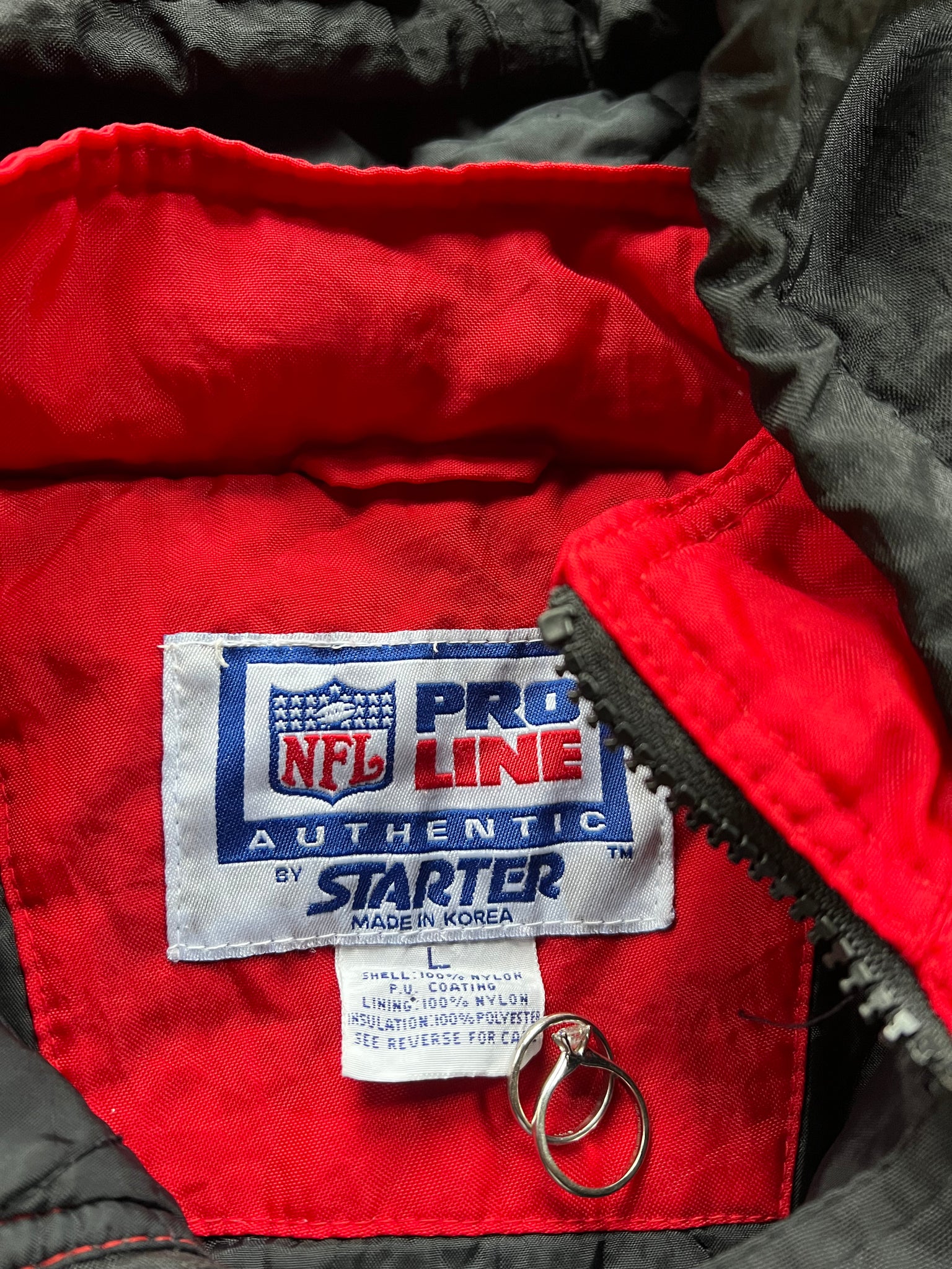 SF 49ERS STARTER PULLOVER JACKET / LARGE