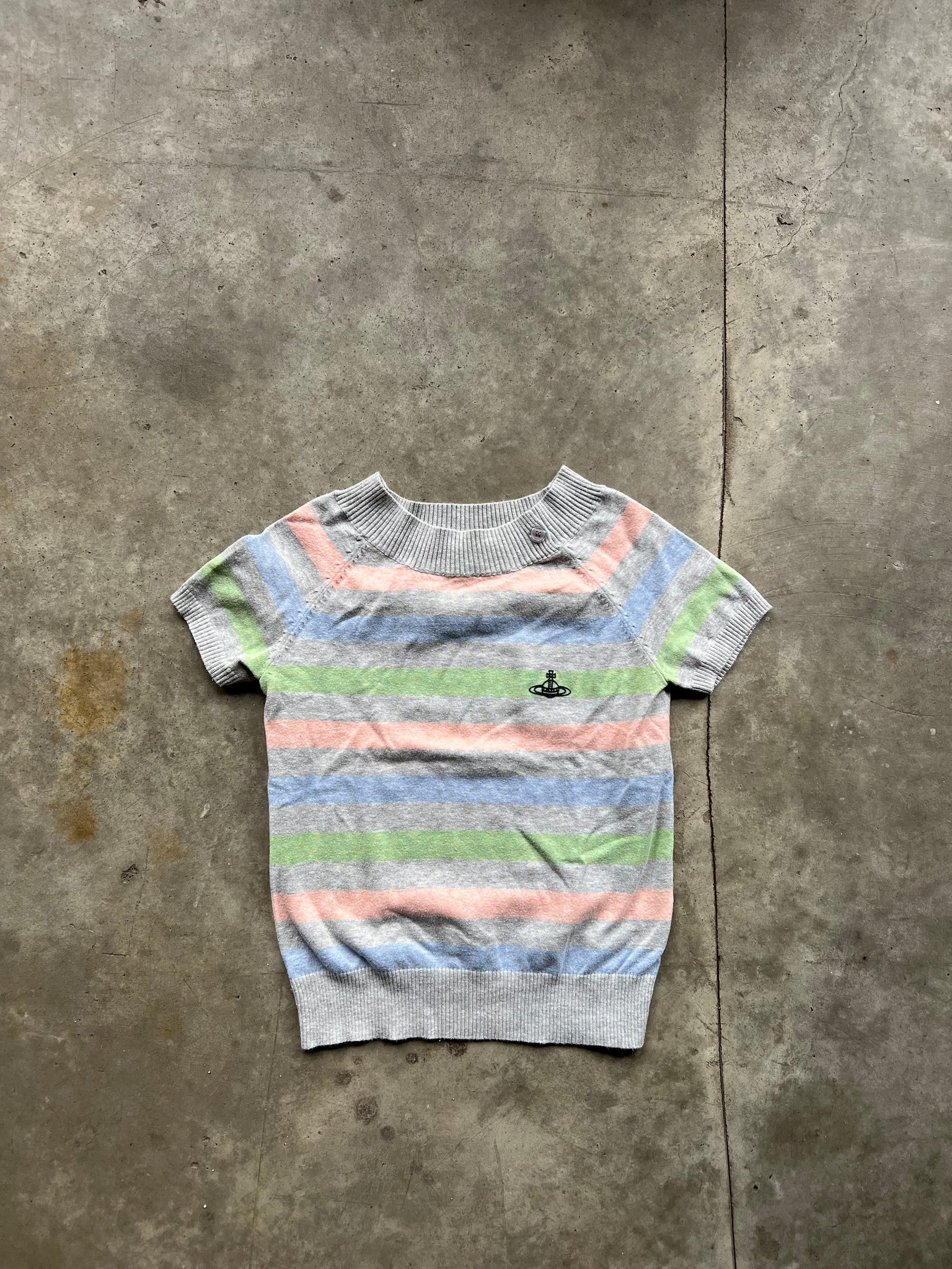 VIVIENNE WESTWOOD KNIT STRIPED TOP / SMALL