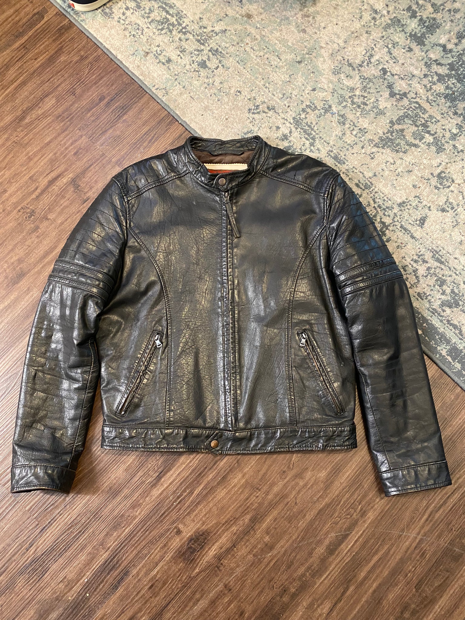 SIXTY leather moto jacket