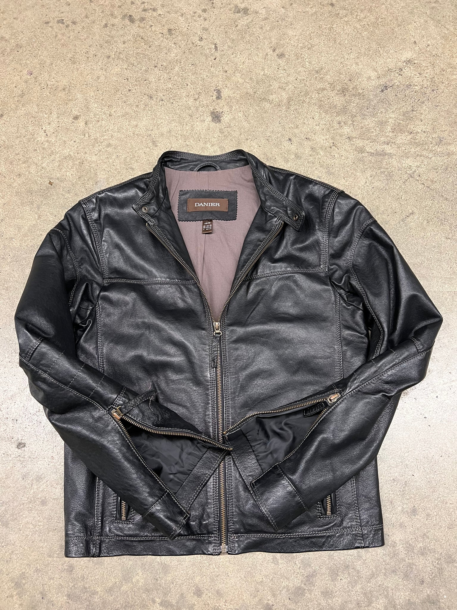 DANIER LEATHER MOTO JACKET / XSMALL