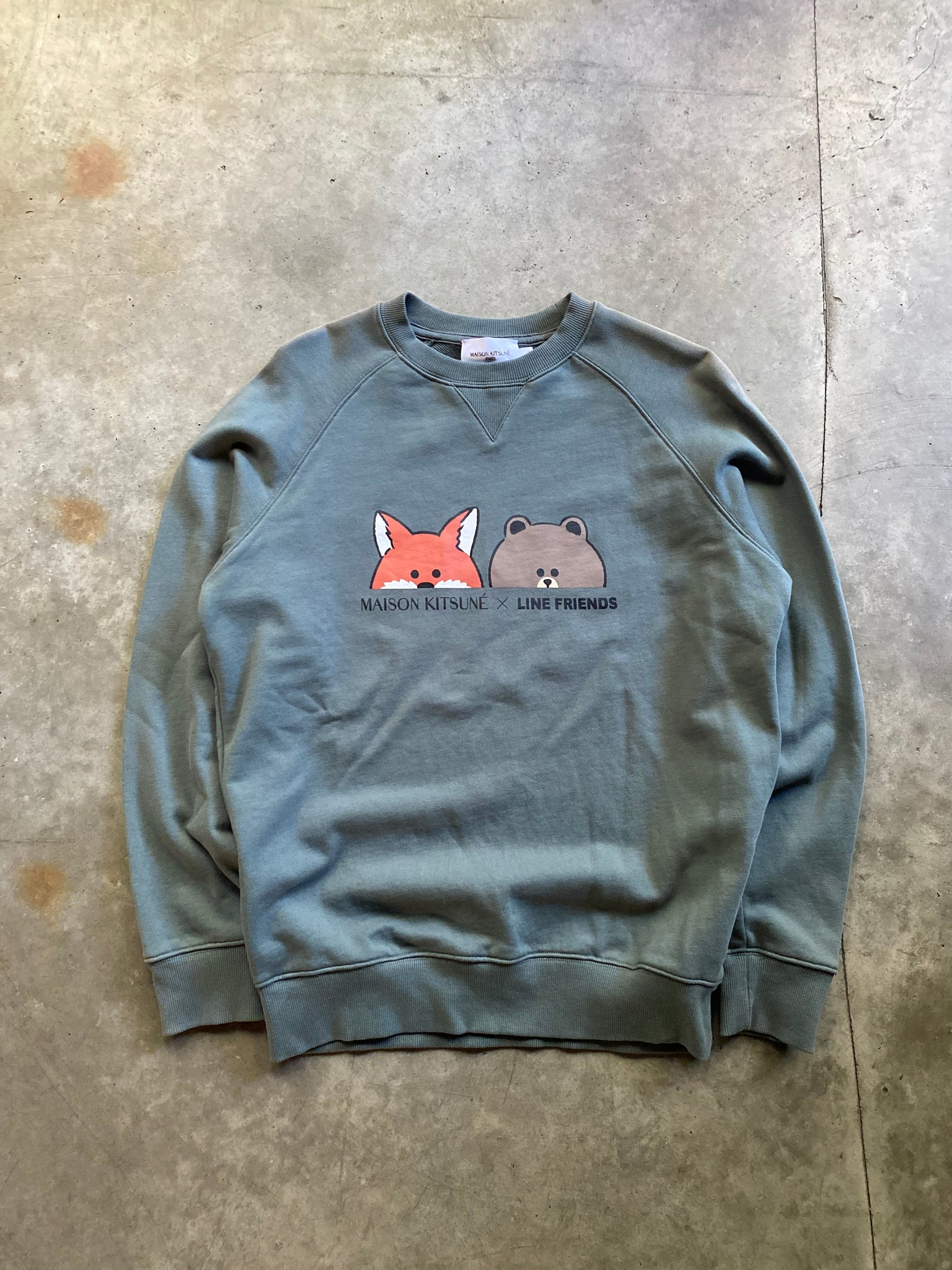 MAISON KITSUNE x LINEFRIENDS CREWNECK / MEDIUM