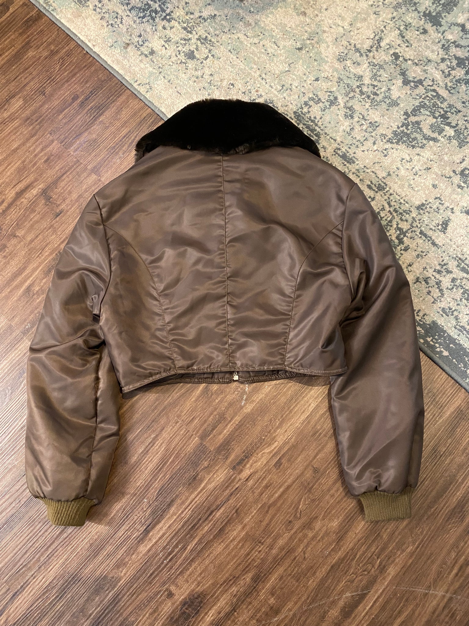 Italian cropped flight jacket / medium