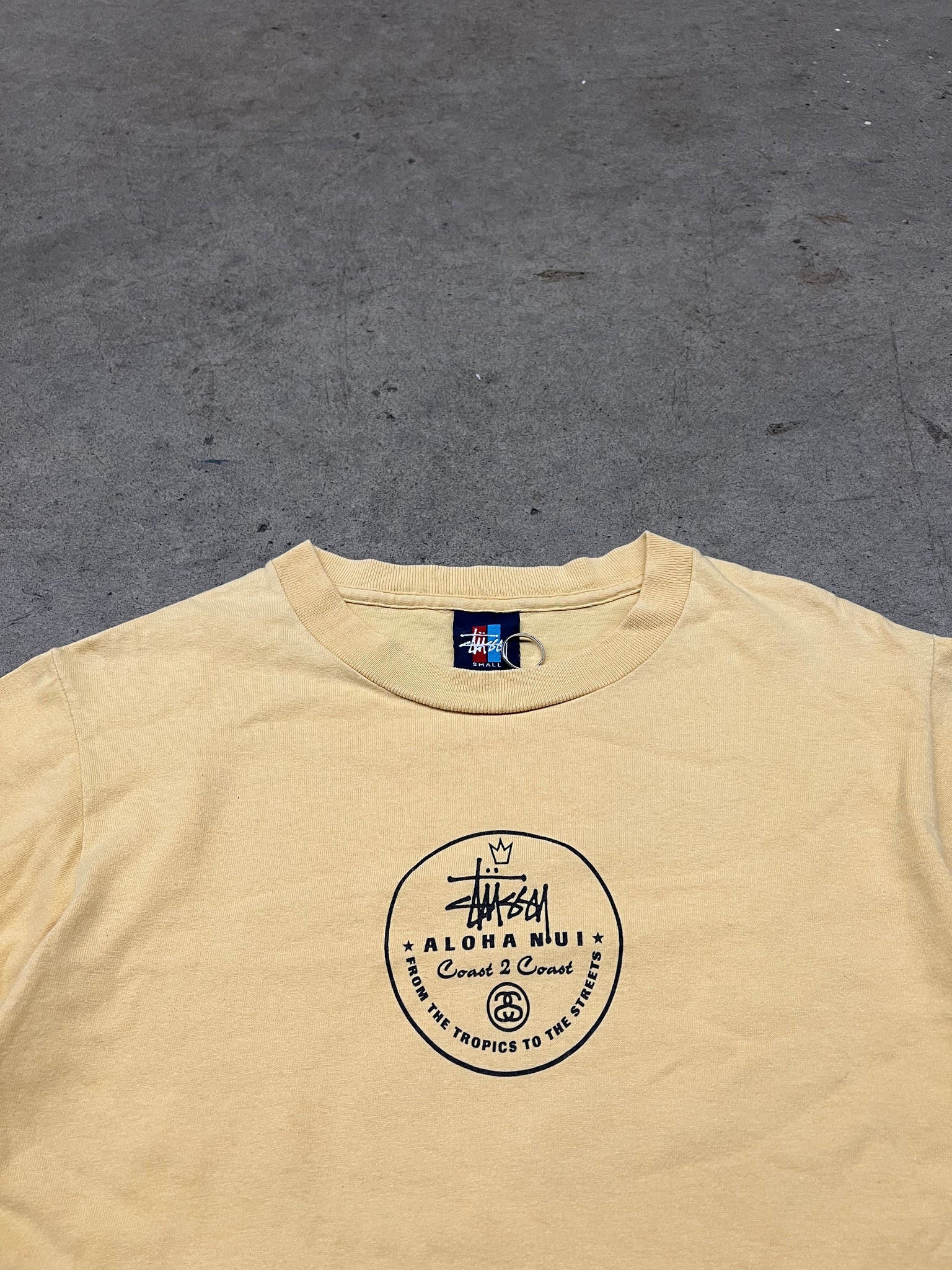 1990s STUSSY ALOHA HAWAII TEE / SMALL