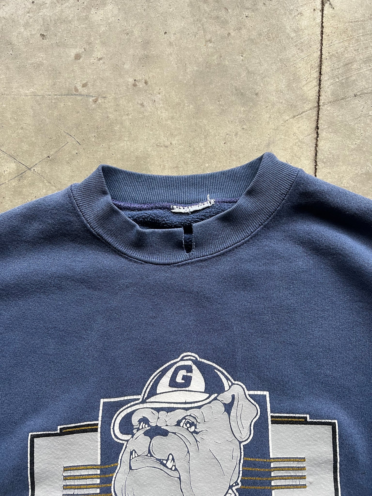 1990S GEORGETOWN HOYAS NAVY CREW / XLARGE