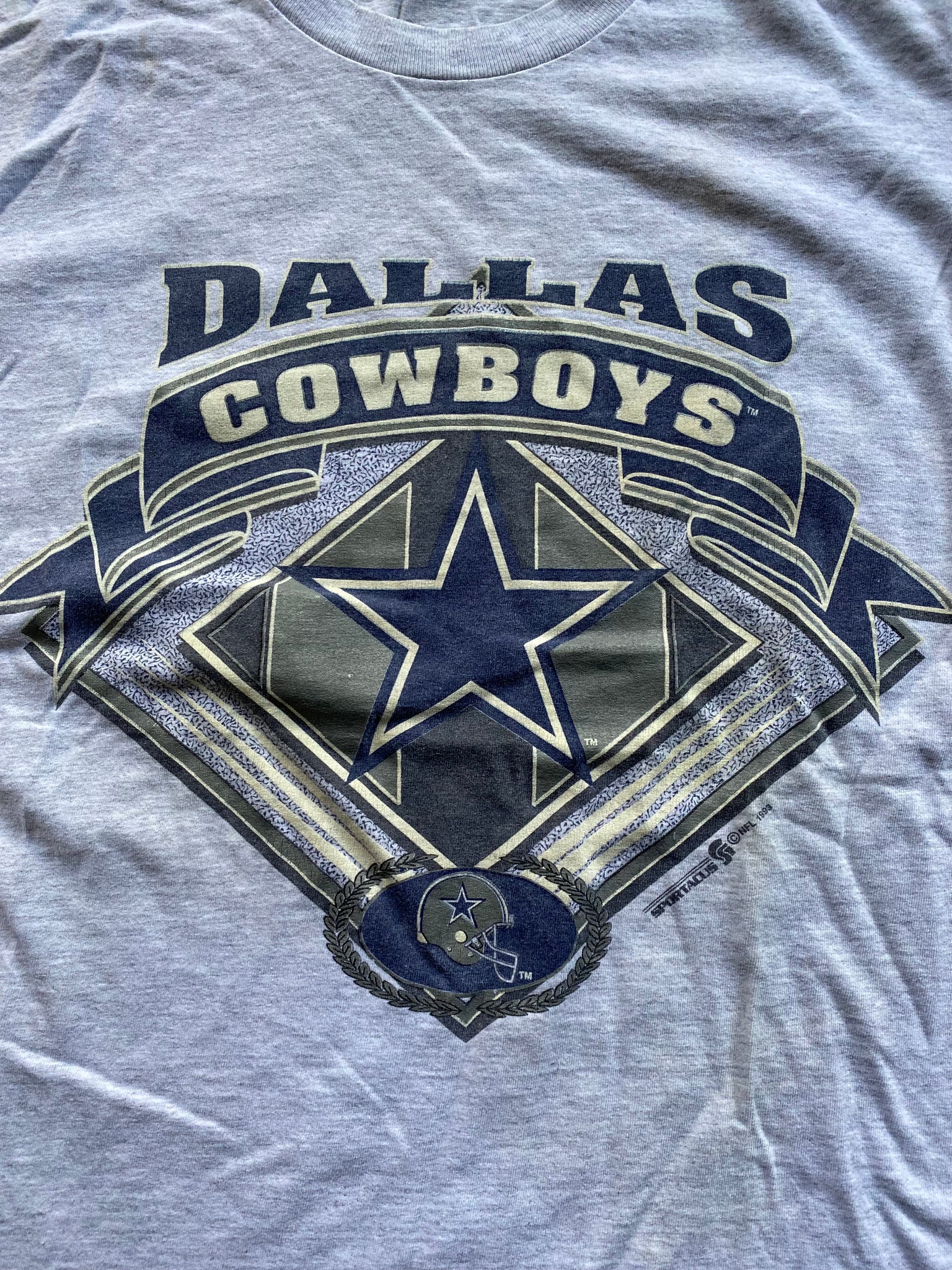 1993 DALLAS COWBOYS GREY TSHIRT / MEDIUM