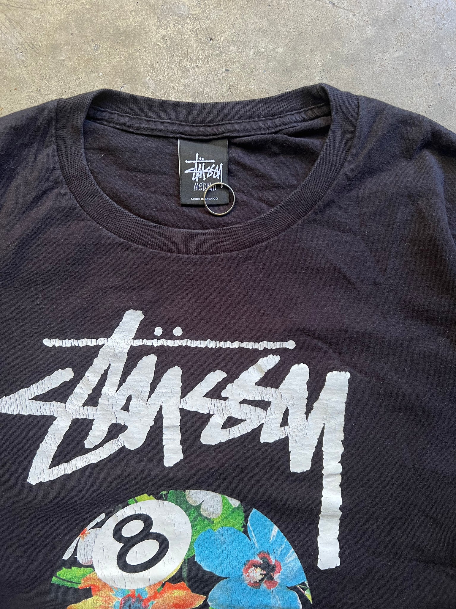 STUSSY FLOWER BALL TEE / MEDIUM