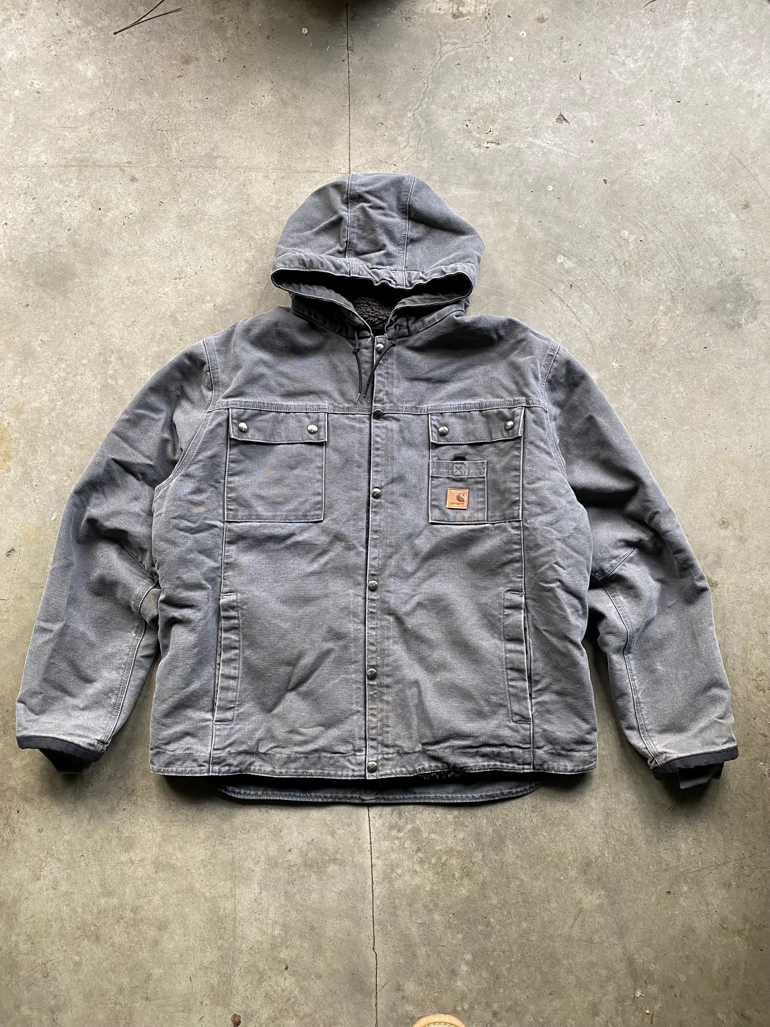 CARHARTT HOODED WORK JACKET / XLARGE