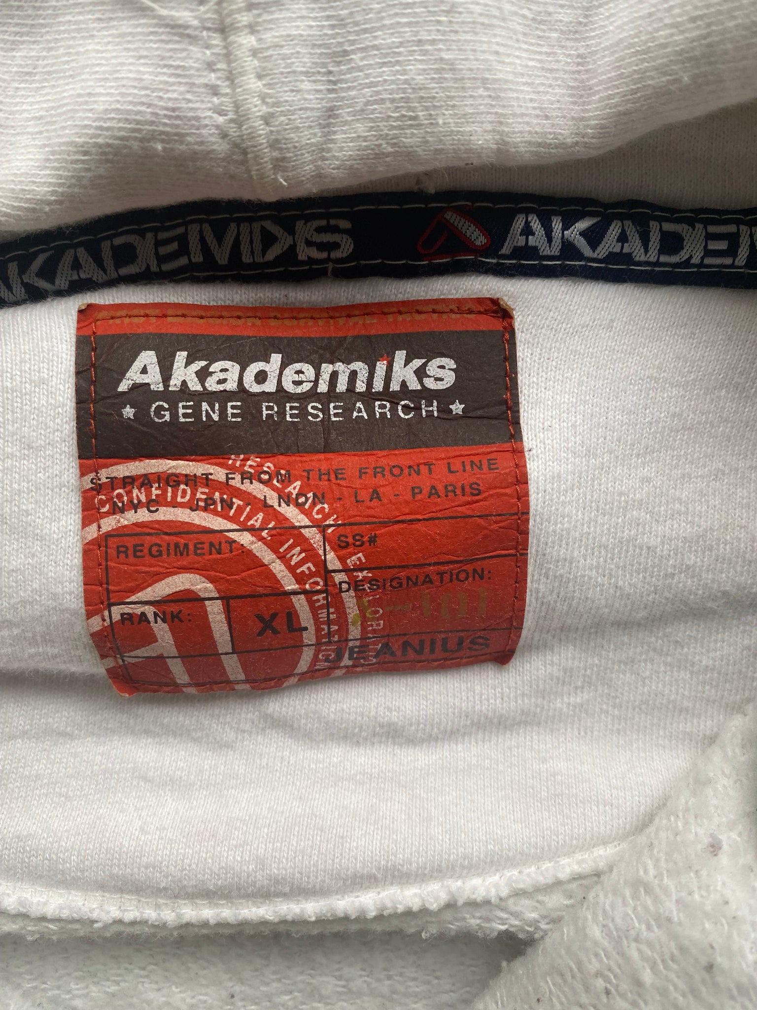 AKADEMICS JEANUIS HOODIE / XLARGE