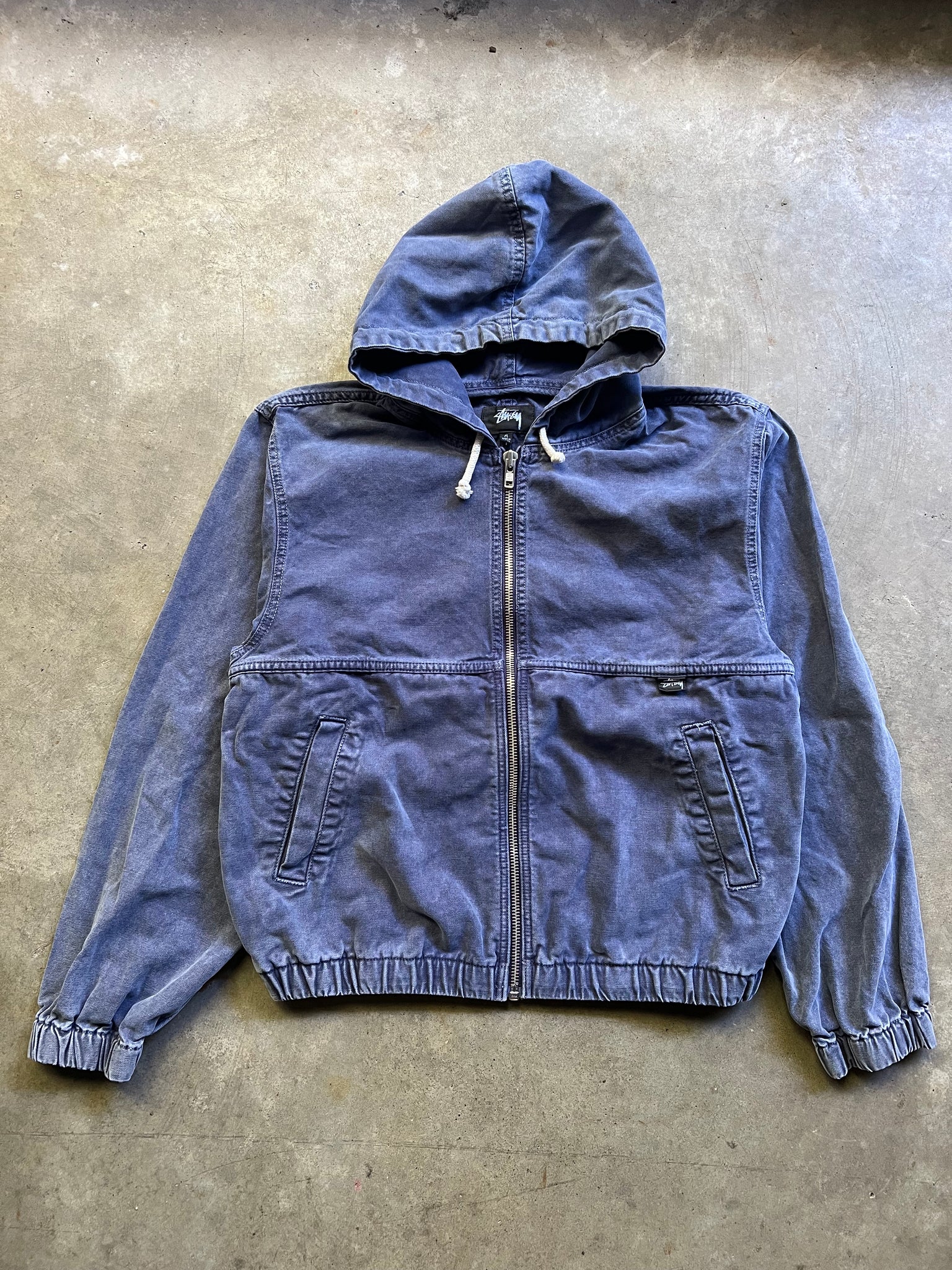 STUSSY HOODED WORK JACKET / MEDIUM