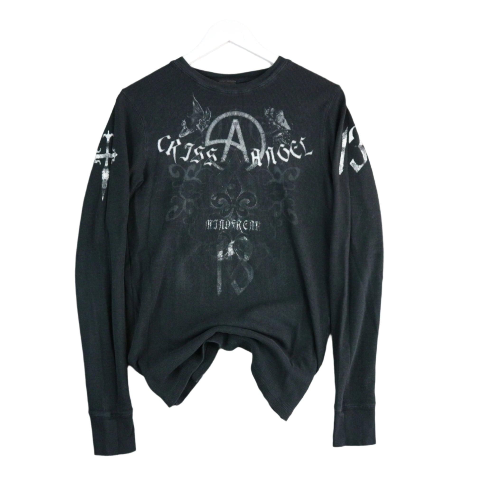 Grunge Y2K Distressed Affliction Xtreme Couture Ed Hardy Vancouver Streetwear Vancouver Vintage Cross Angel Guess Glory Tee Criss Angel Thermal