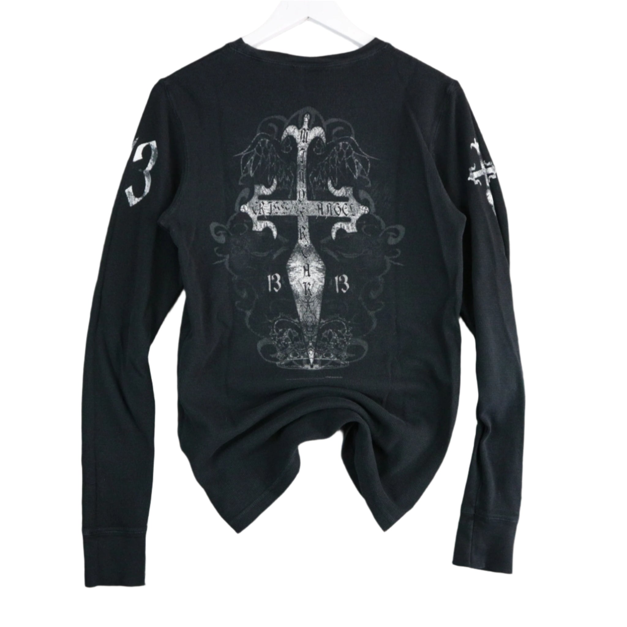 Grunge Y2K Distressed Affliction Xtreme Couture Ed Hardy Vancouver Streetwear Vancouver Vintage Cross Angel Guess Glory Tee Criss Angel Thermal