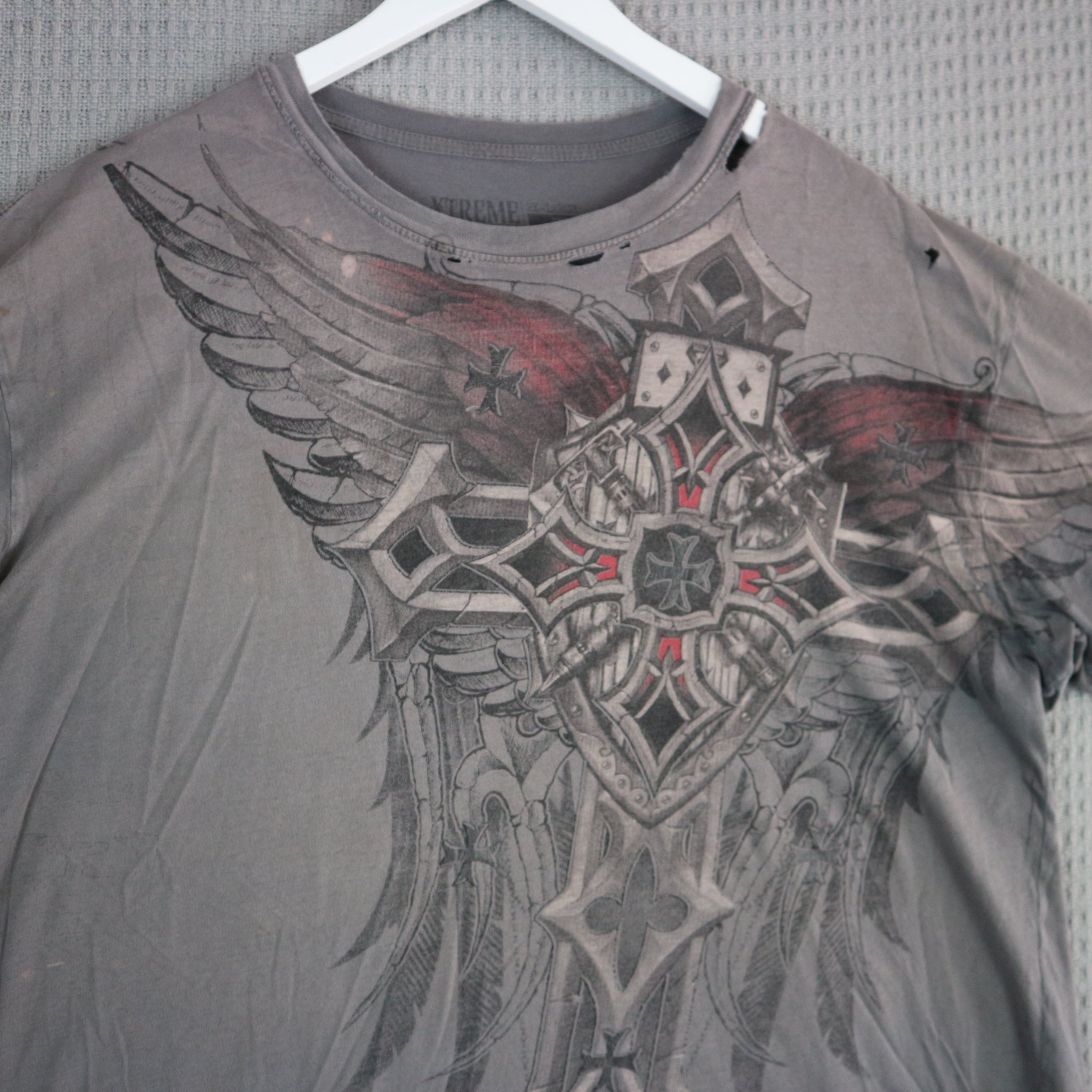 Grunge Y2K Distressed Affliction Xtreme Couture Ed Hardy Vancouver Streetwear Vancouver Vintage Cross Angel 