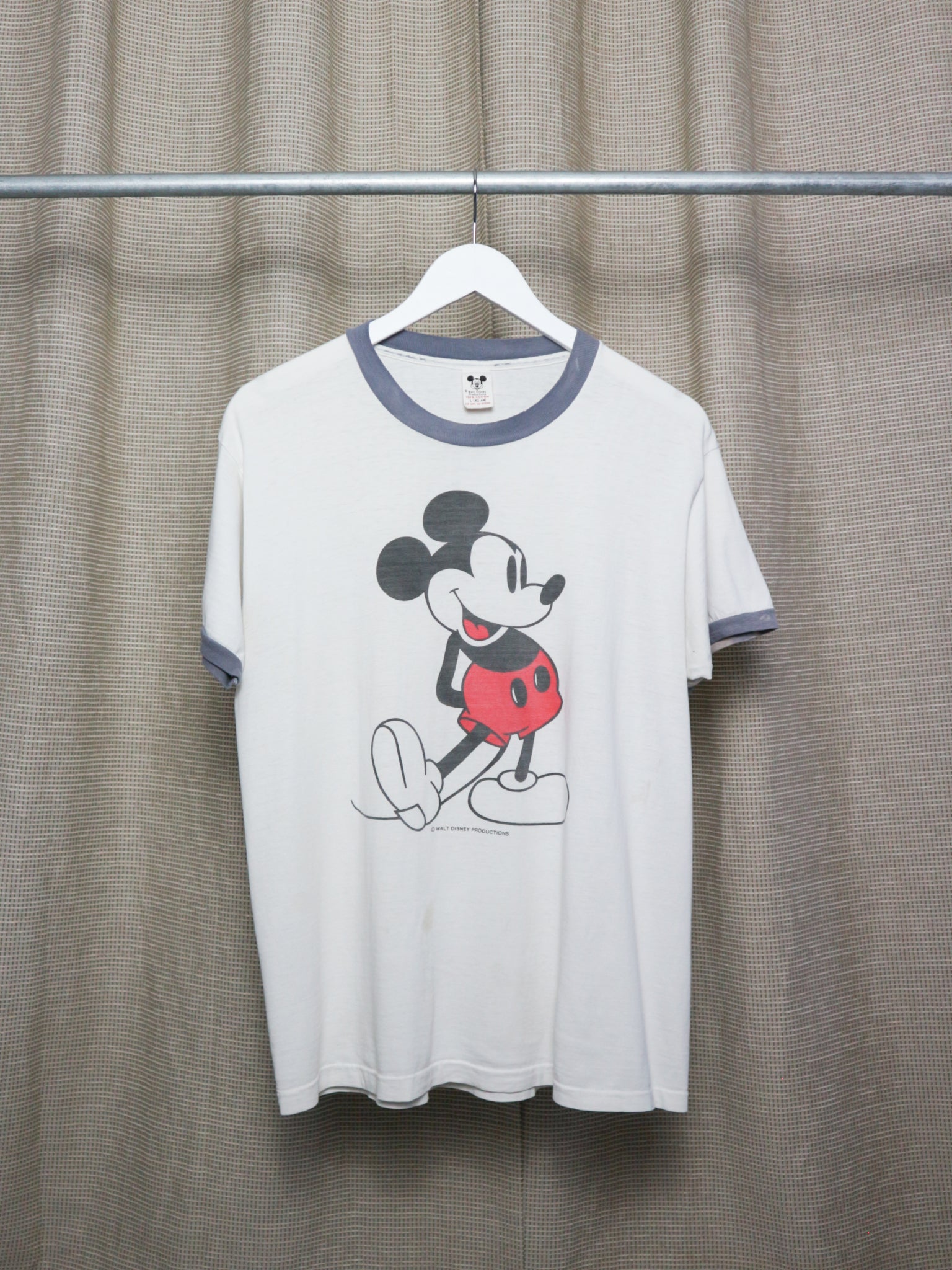 1980S MICKEY MOUSE RINGER TEE / MEDIUM