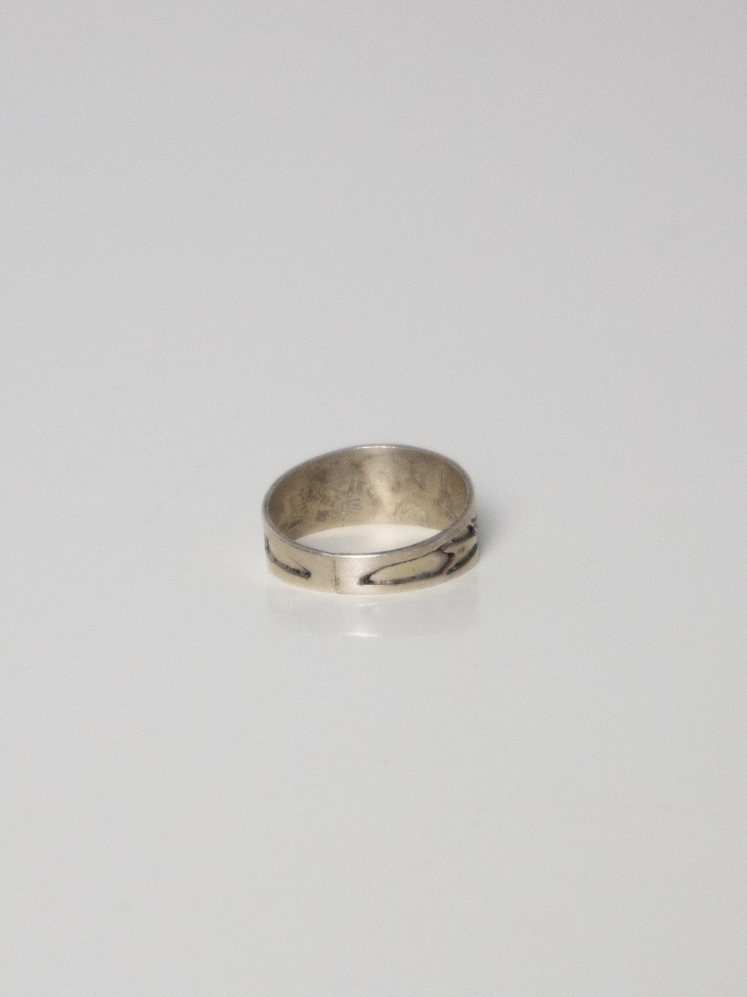 Dove and Heart .925 Silver Ring / 5.5