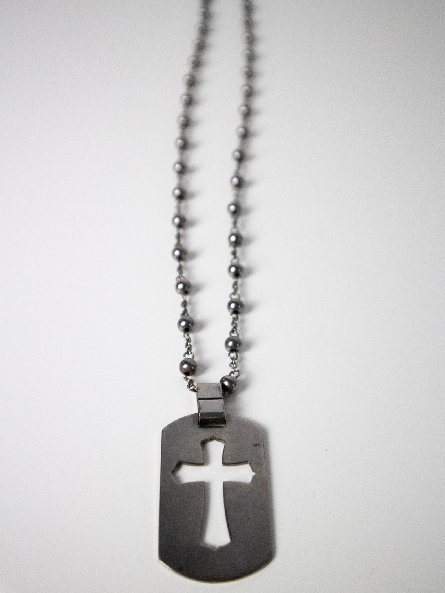 Dolce & Gabbana Cross Dog Tag Chain  / OS