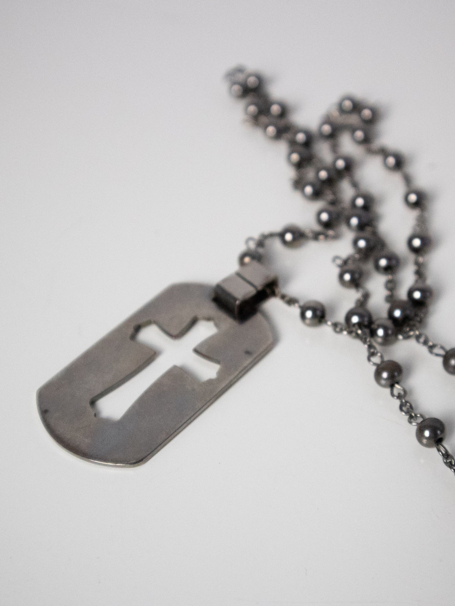 Dolce & Gabbana Cross Dog Tag Chain  / OS