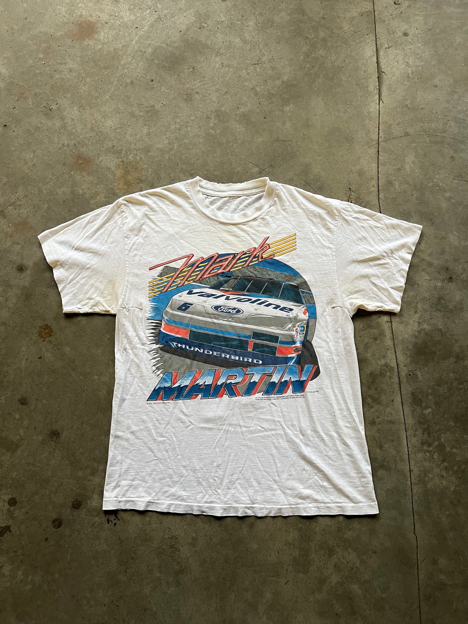 1990s MARK MARTIN CAR TSHIRT / MEDIUM