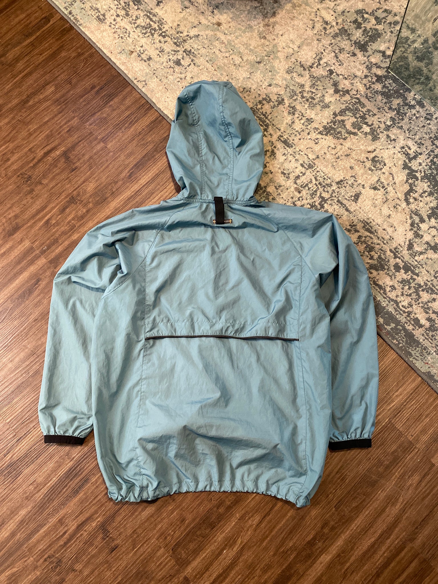 NIKE 90'S TEAL HOODED WINDBREAKER / SMALL