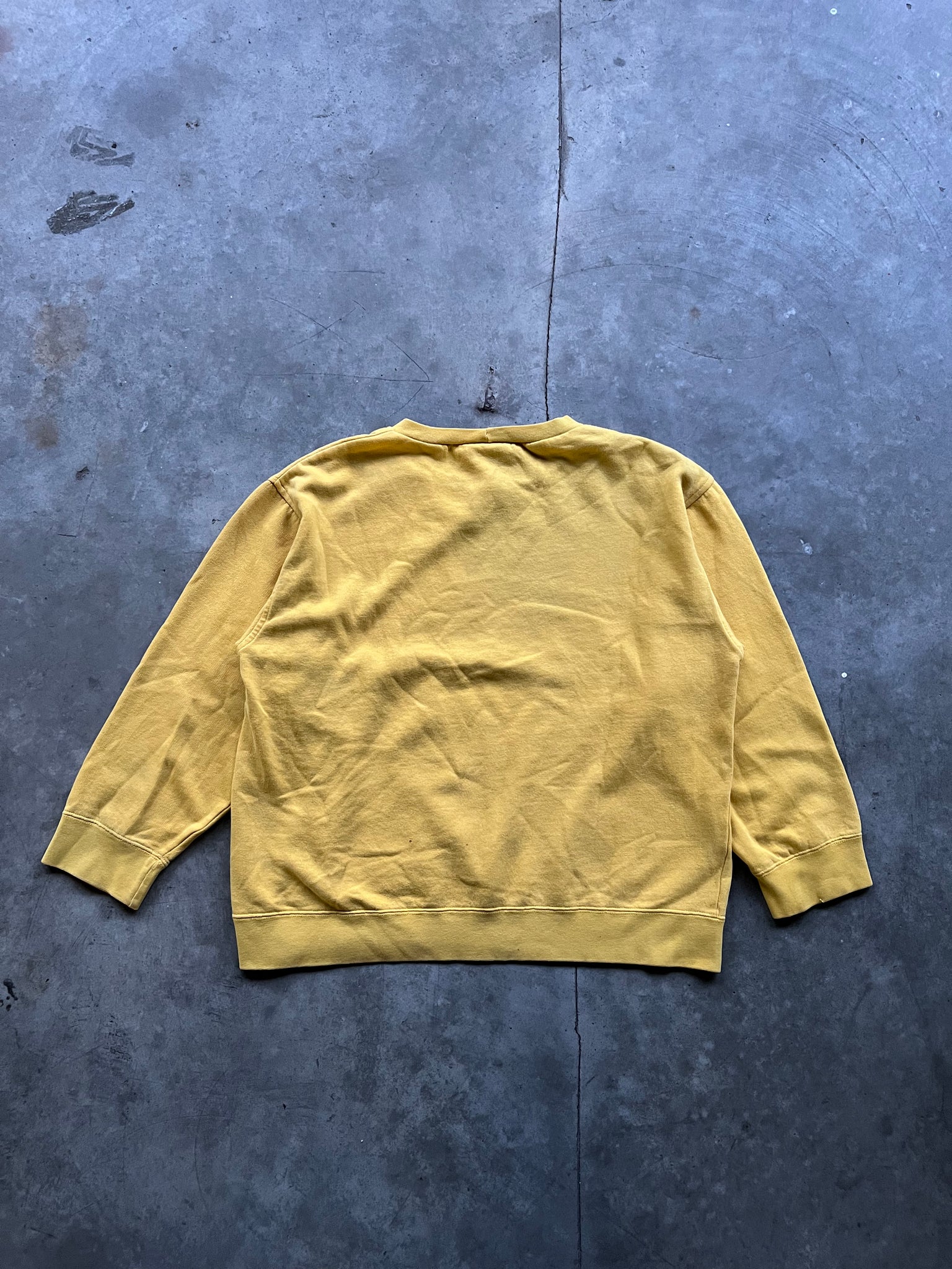 2000s NIKE YELLOW BREAST LOGO CREWNECK / SMALL