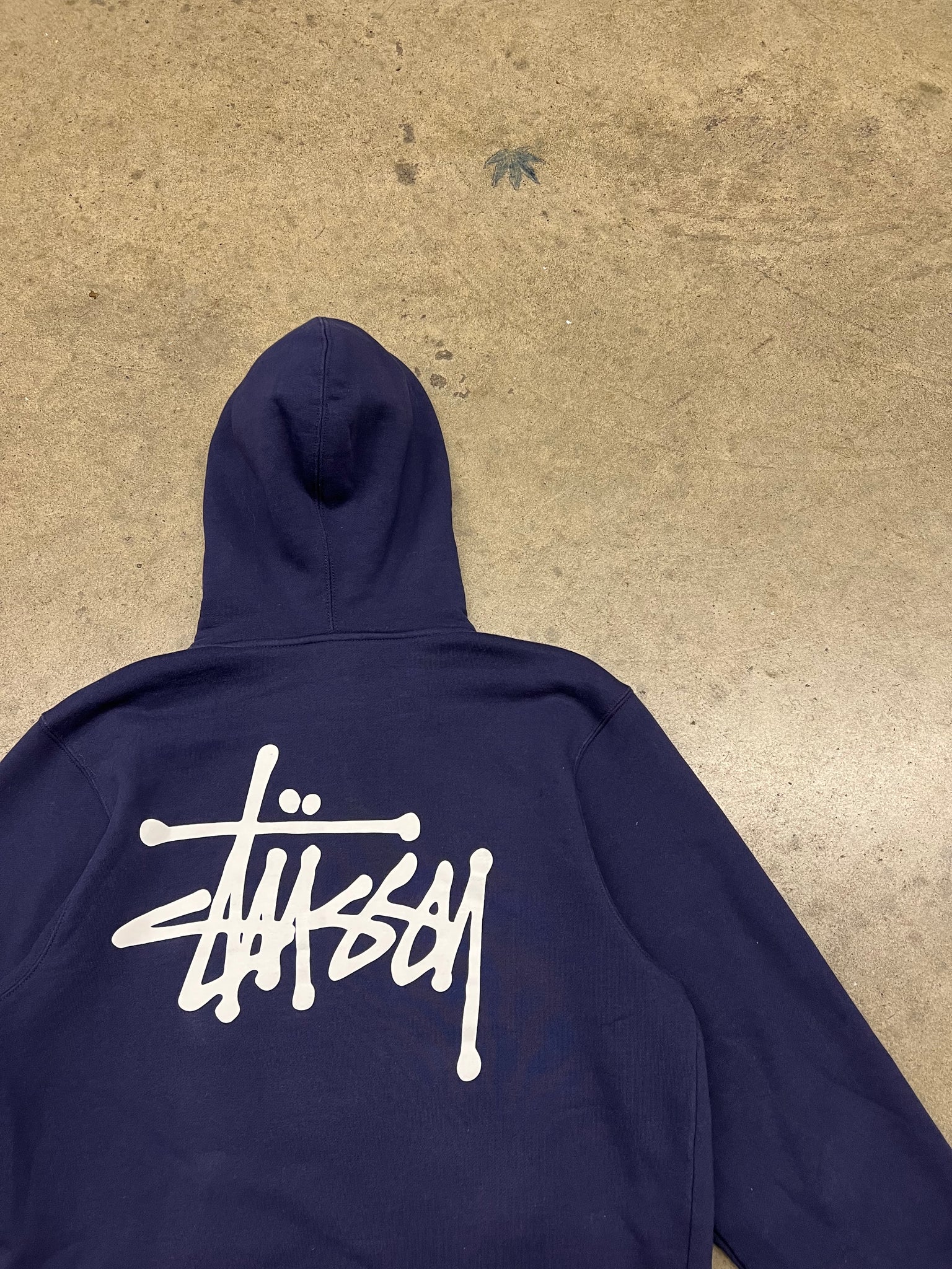 STUSSY CLASSIC LOGO ZIP UP HOODIE / SMALL