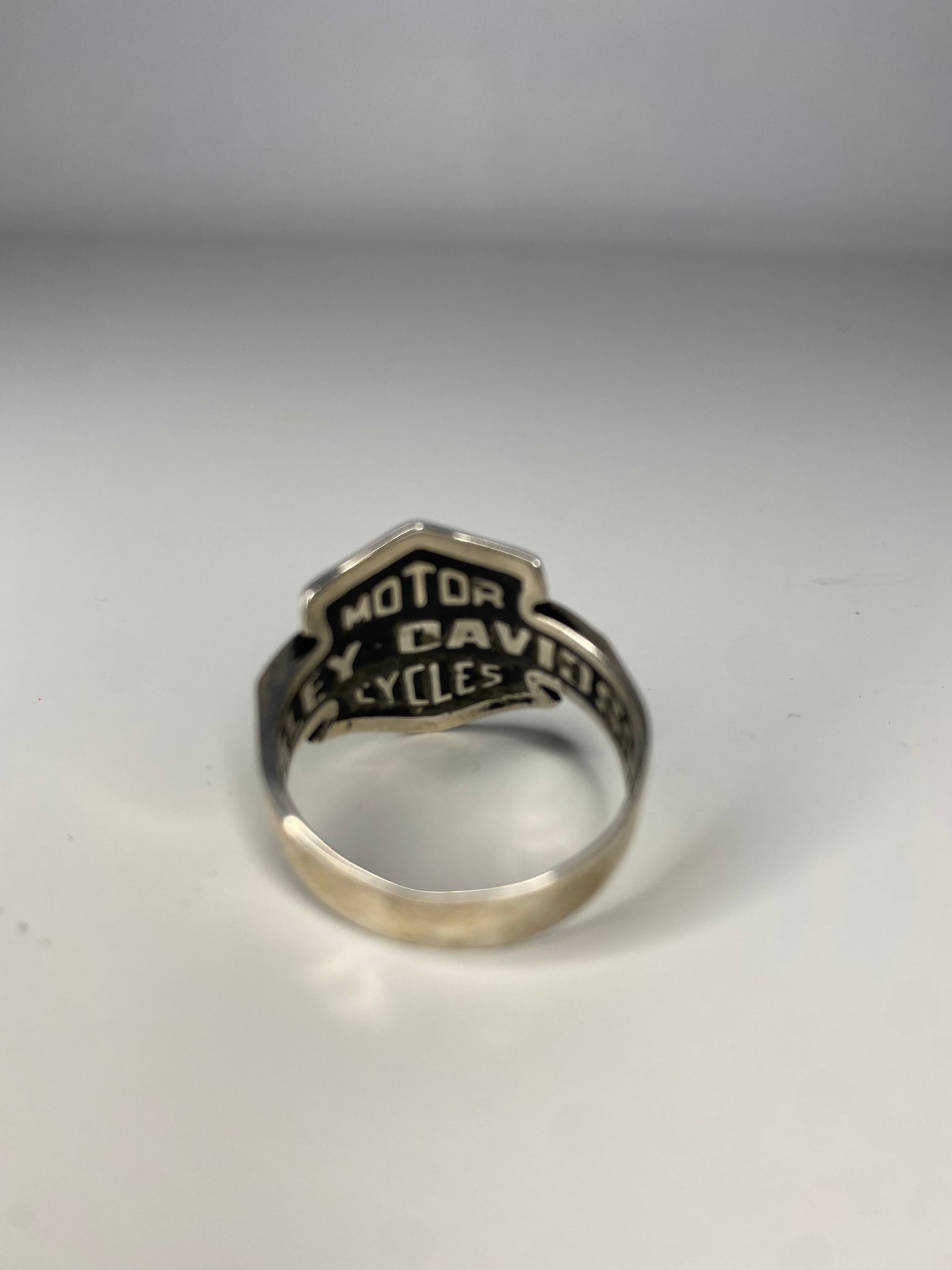 Harley Davidson 3D .925 silver ring