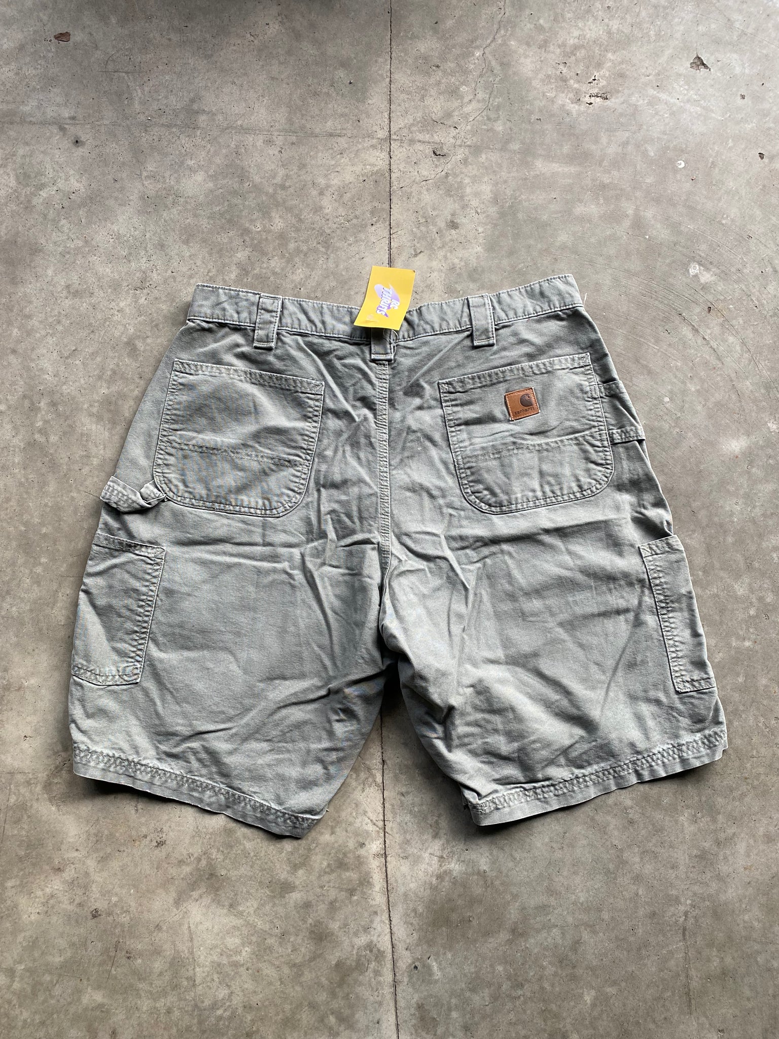 CARHARTT OLIVE CARPENTER SHORTS / 36"