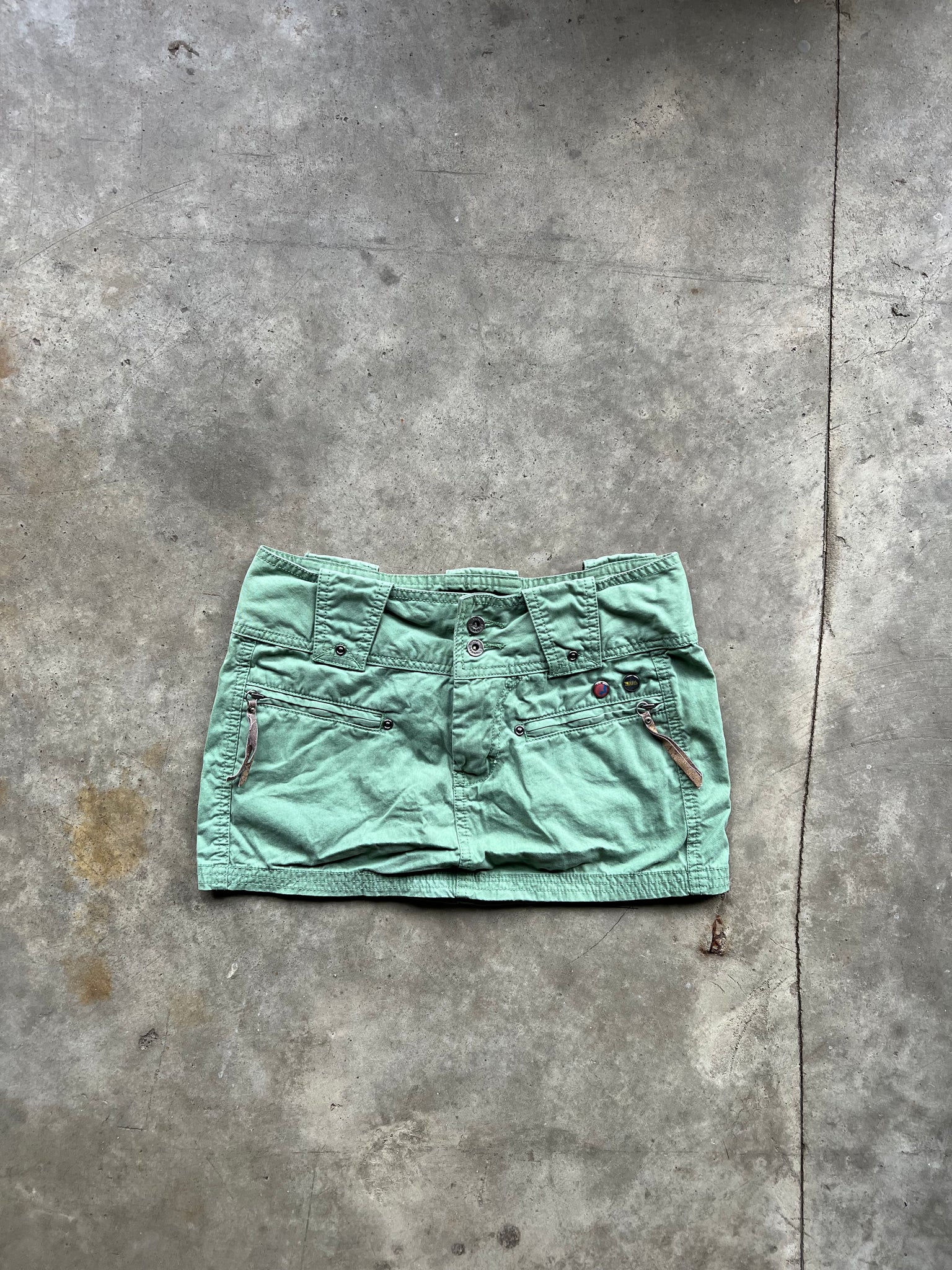 DIESEL GREEN MINI CARGO SKIRT / 26