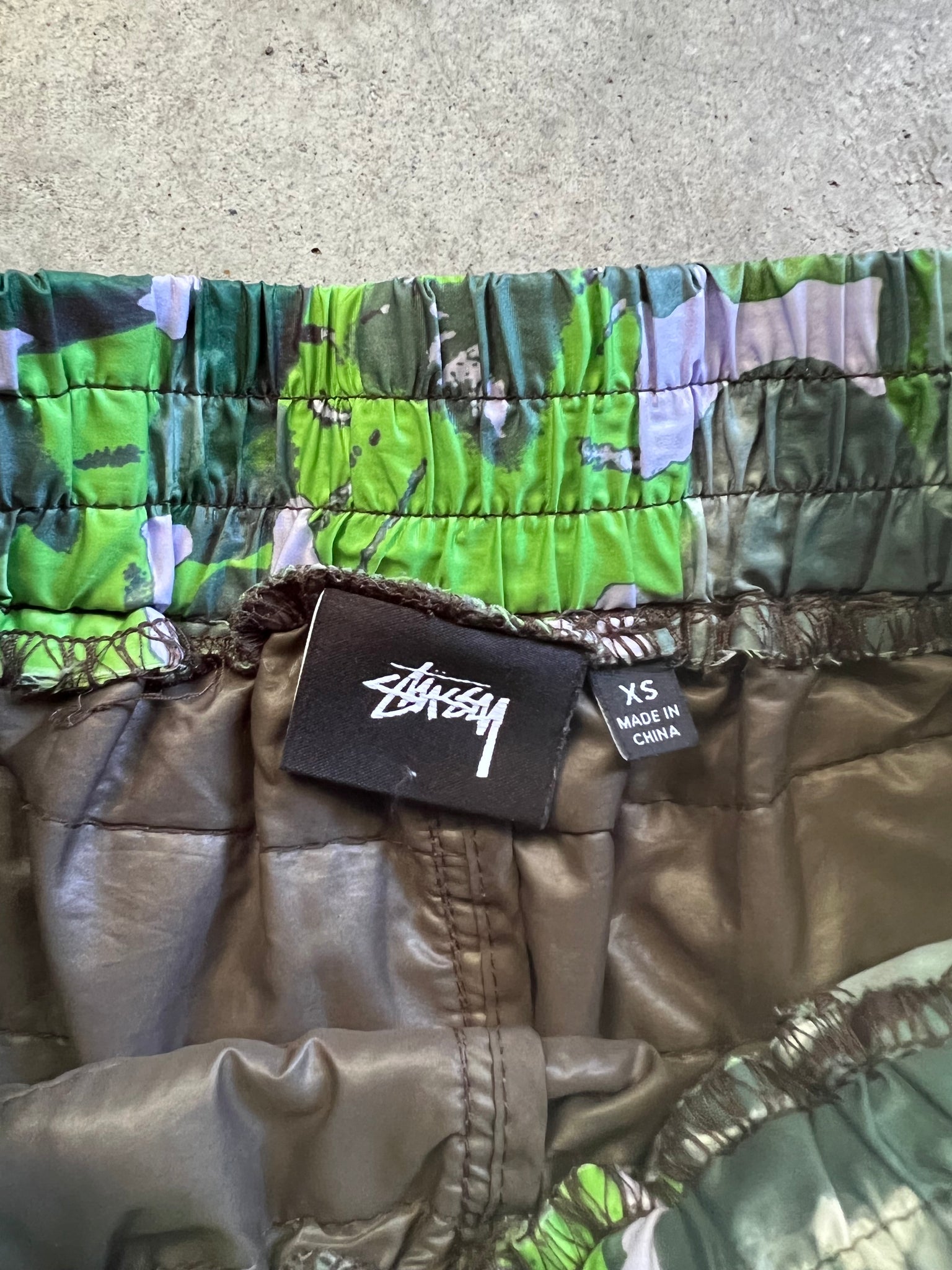 STUSSY GREEN INSULATED PANTS / XSMALL