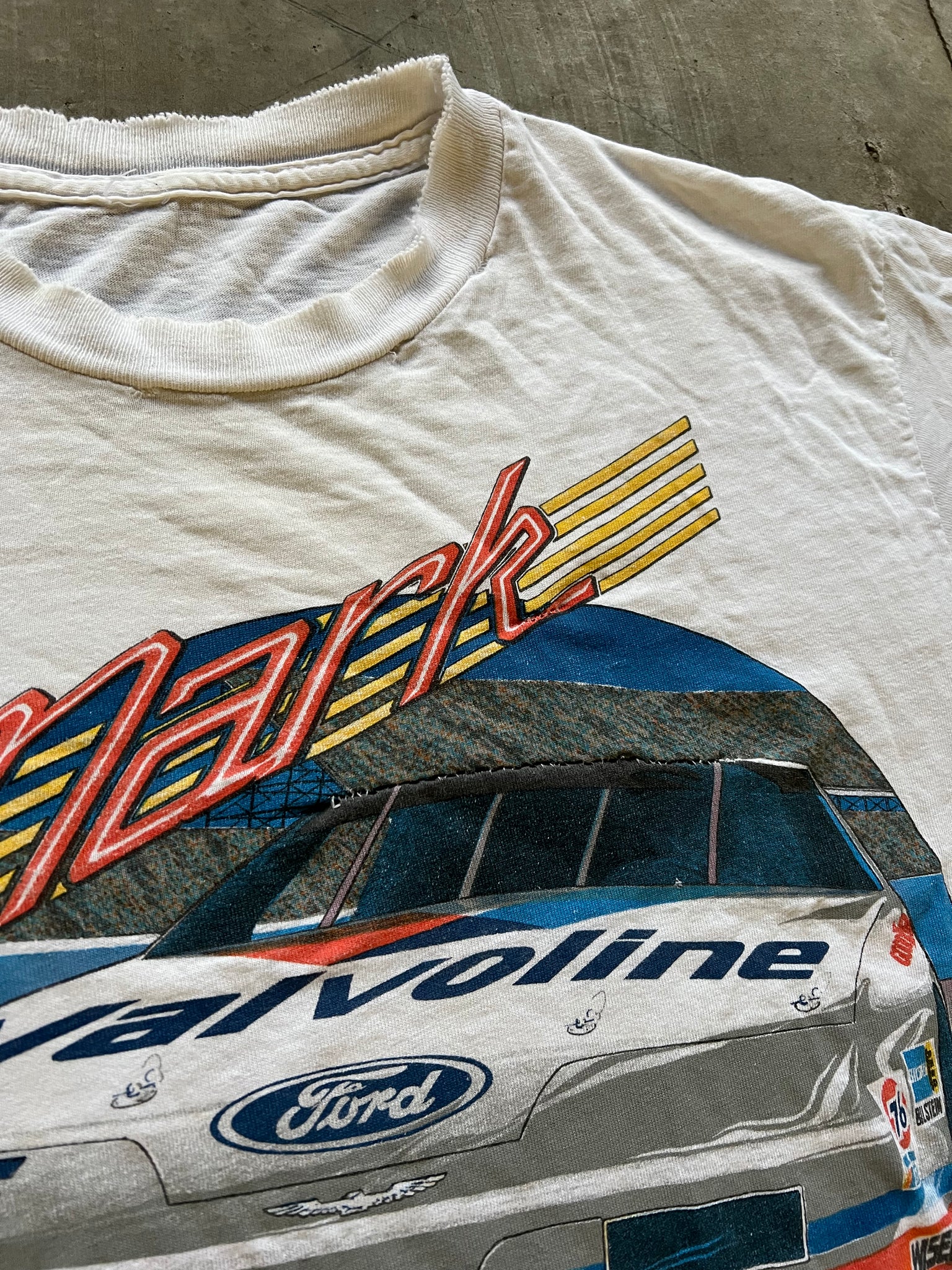 1990s MARK MARTIN CAR TSHIRT / MEDIUM