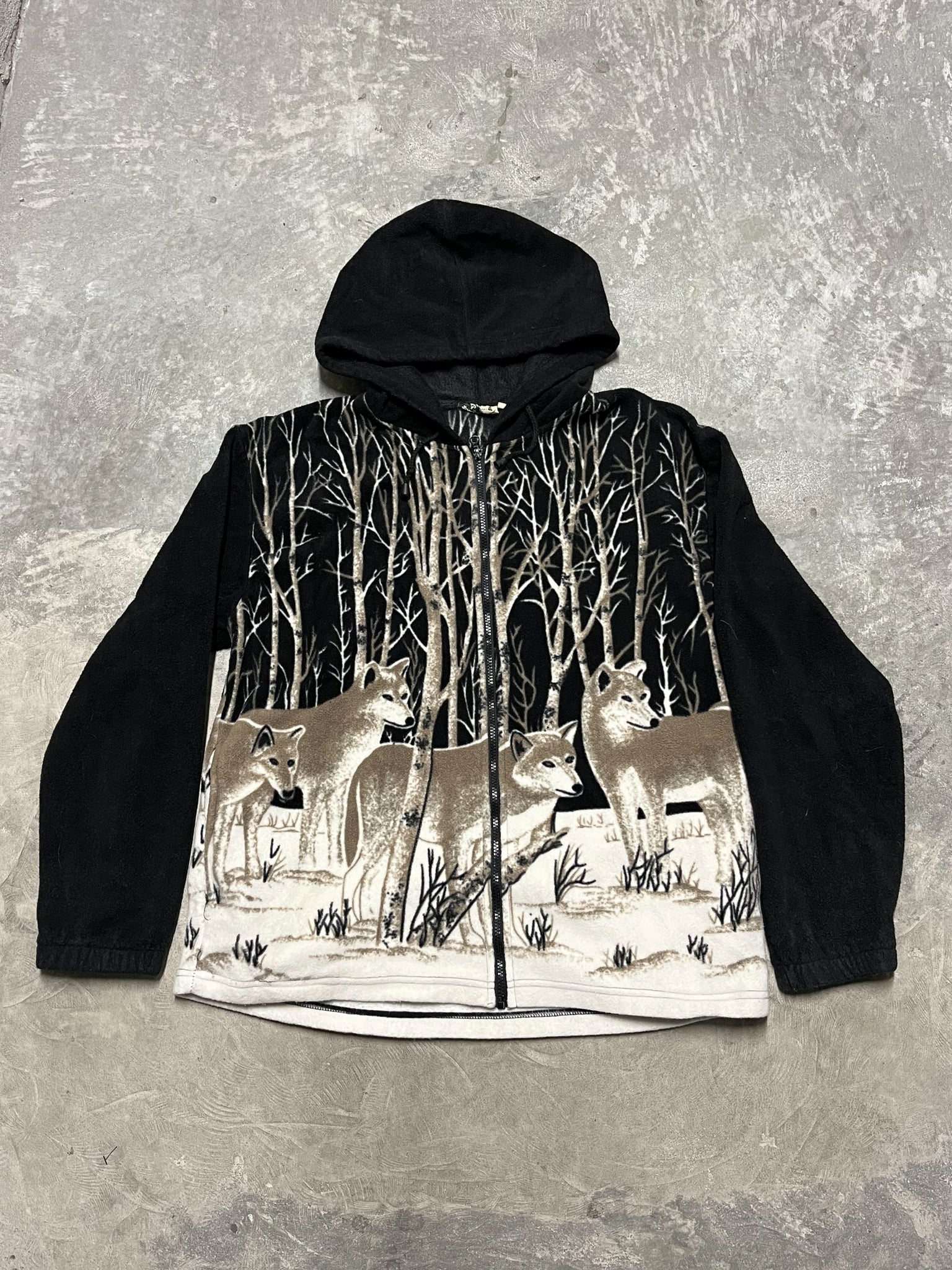 Pack of Wolves AOP Fleece Hoodie / XXLARGE