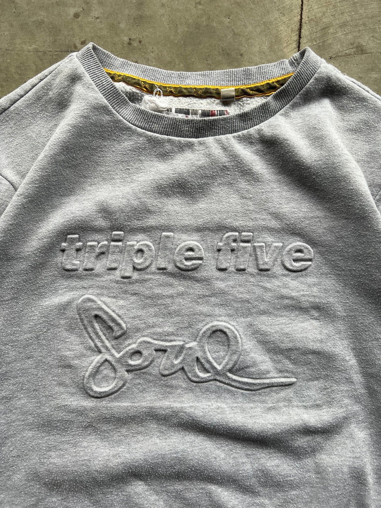 TRIPLE FIVE SOUL GREY CREWNECK / LARGE