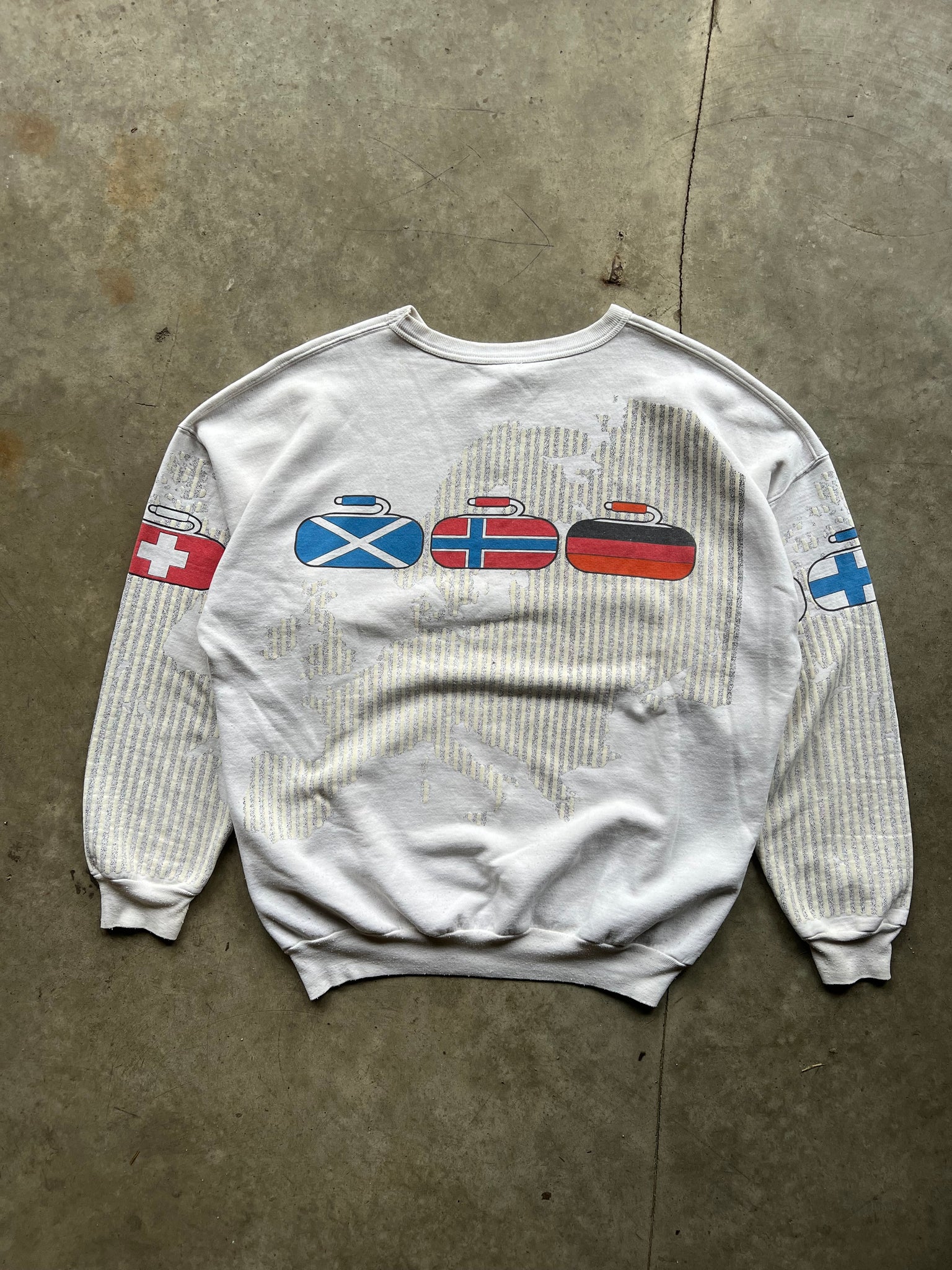 1990S WORLD CURLING CREWNECK / XLARGE