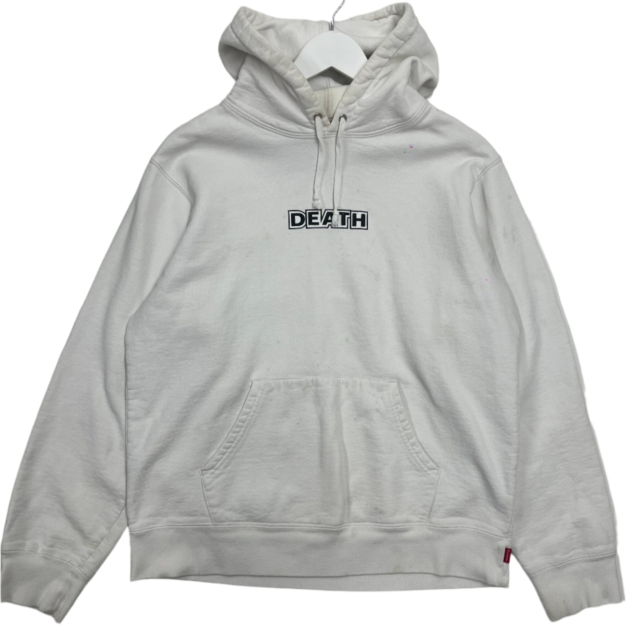death hoodie white supreme thick cotton