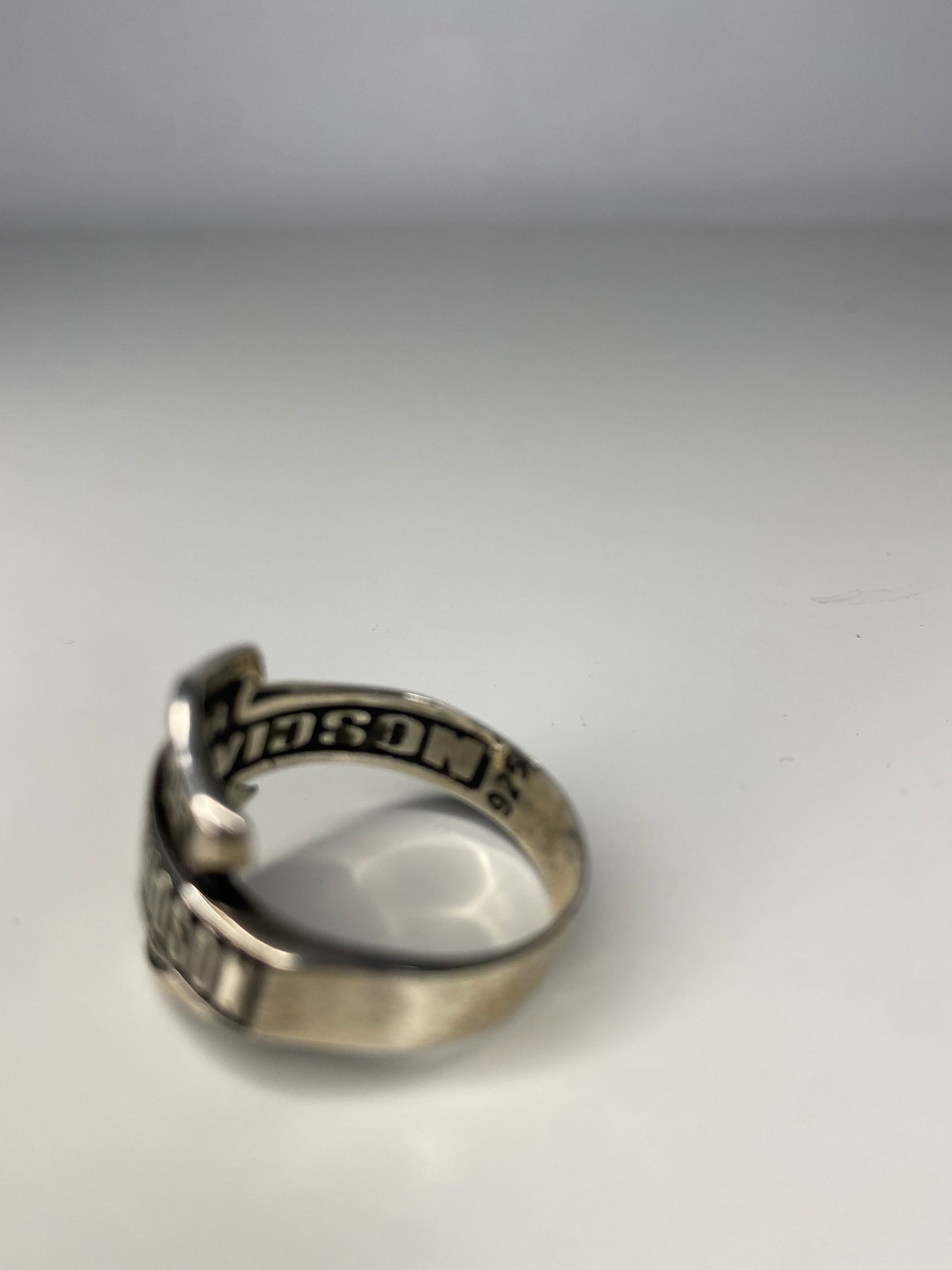 Harley Davidson 3D .925 silver ring