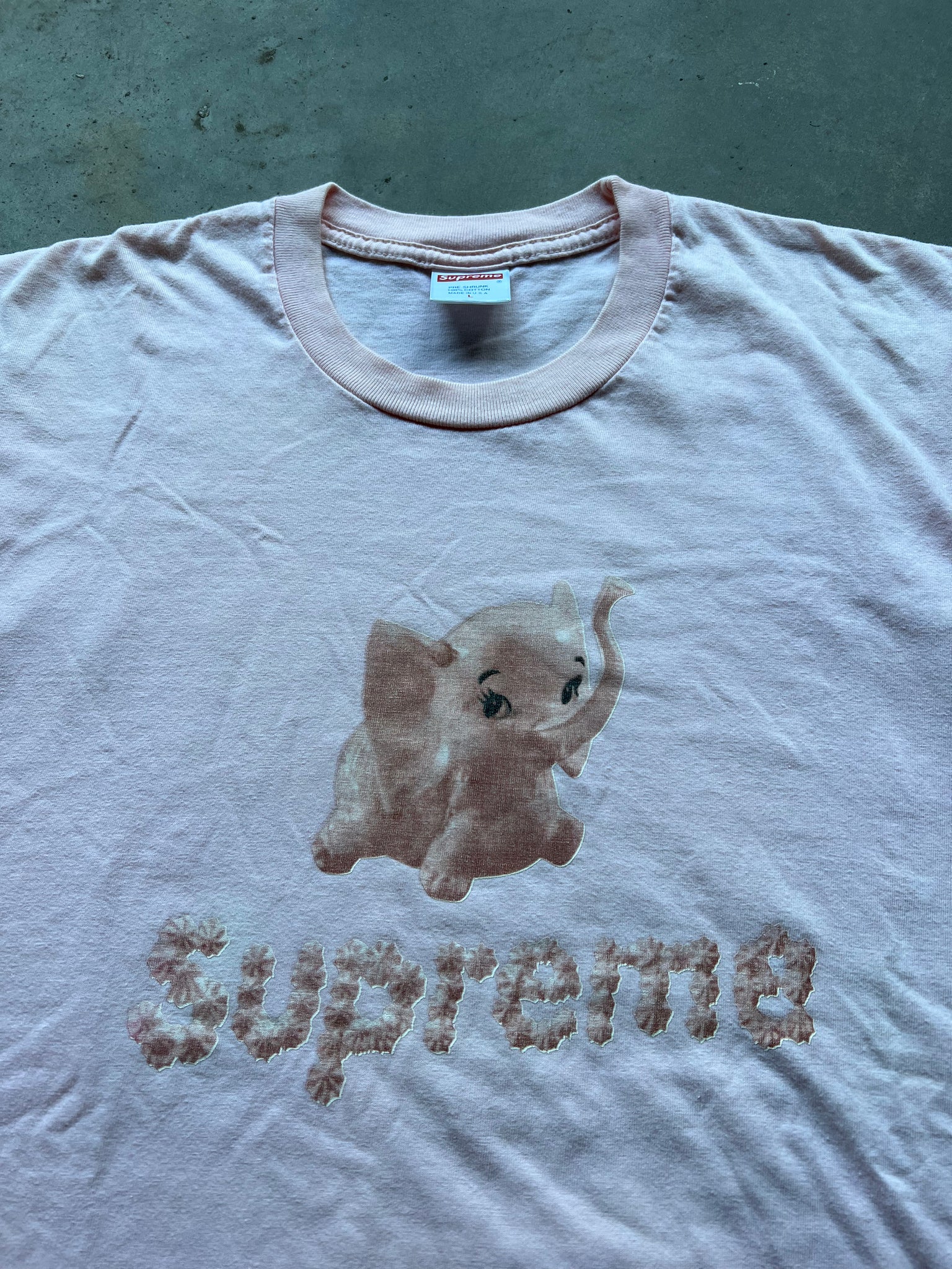 SUPREME PINK ELEPHANT TEE / LARGE