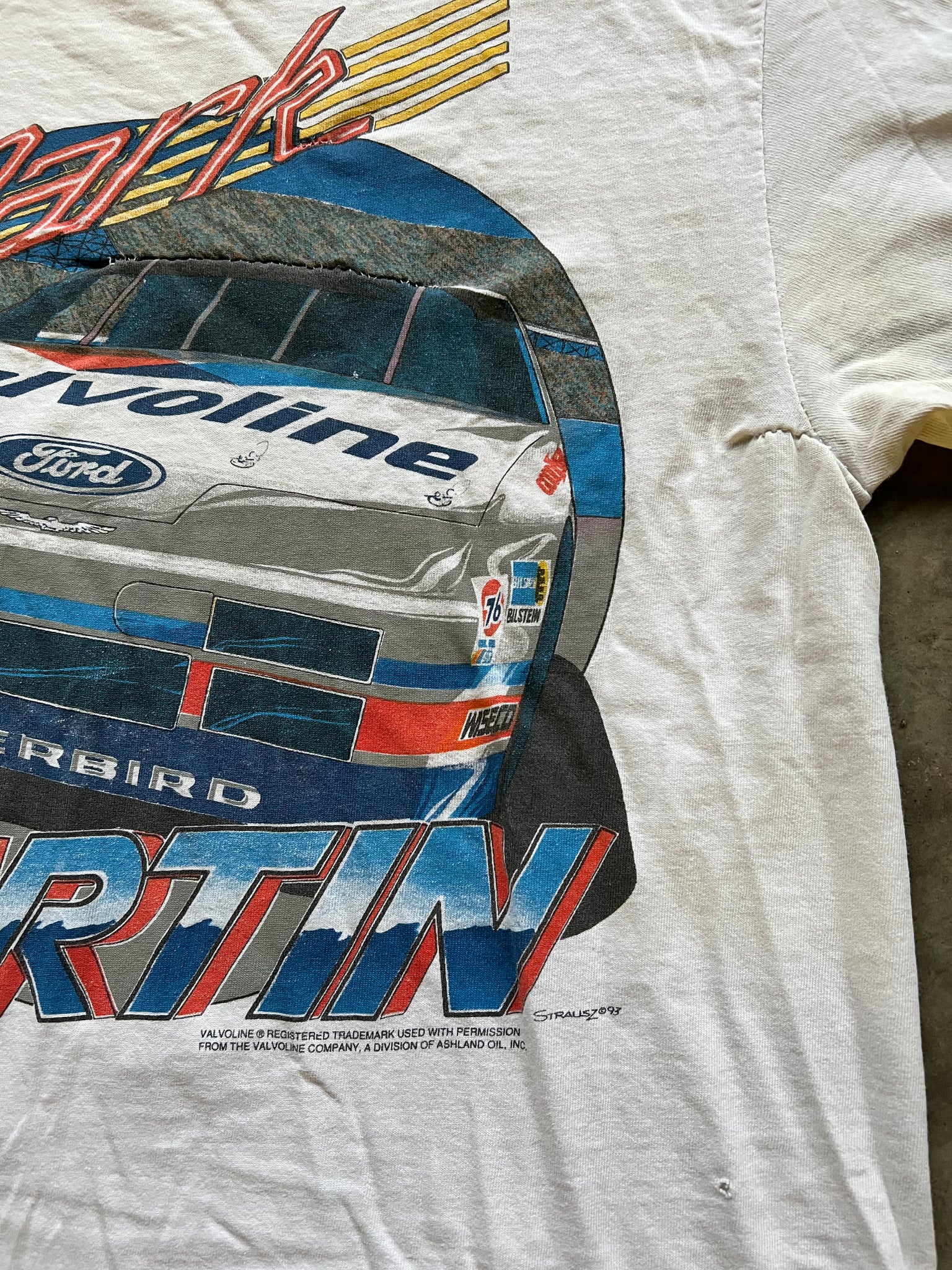 1990s MARK MARTIN CAR TSHIRT / MEDIUM