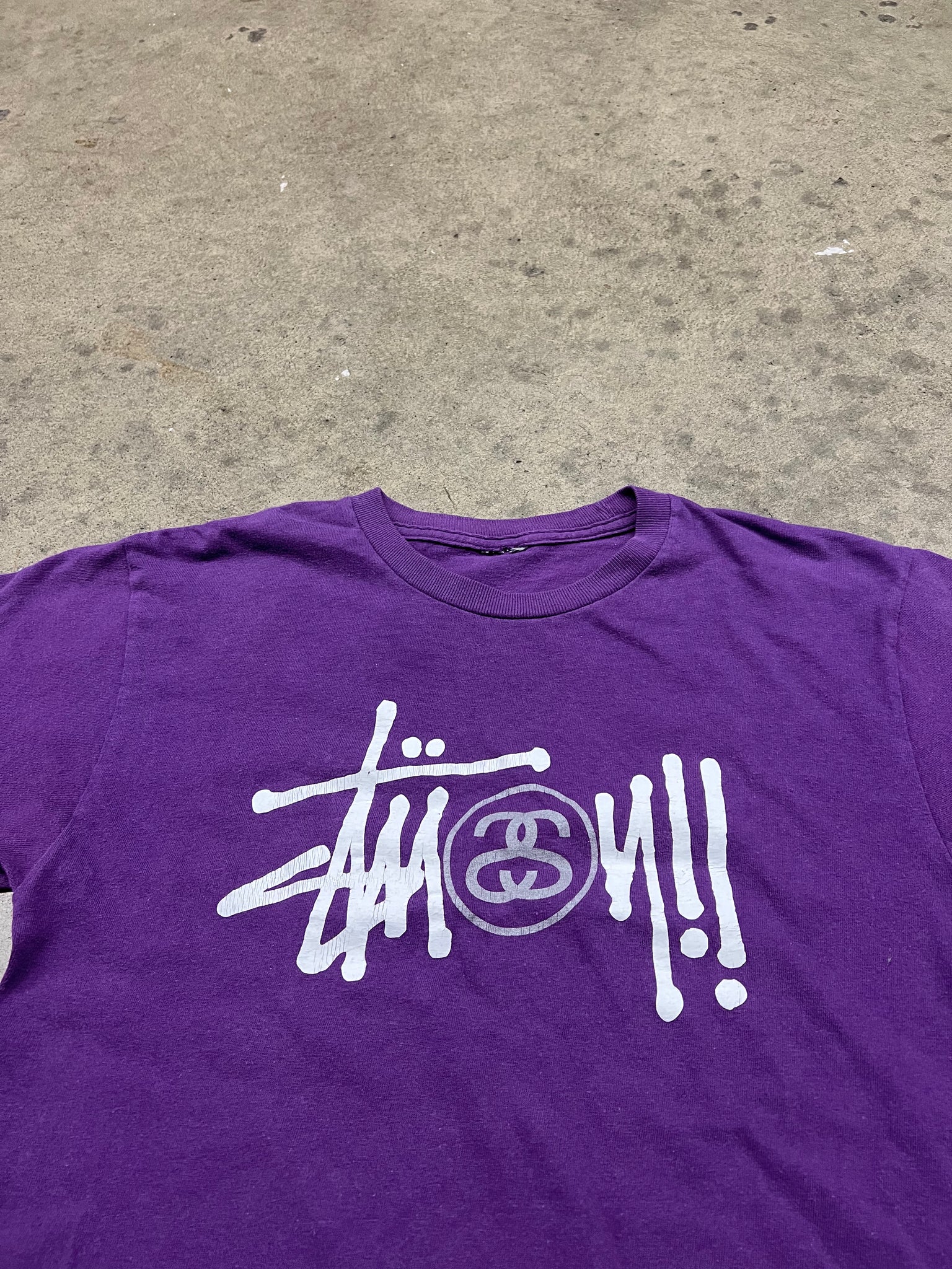 STUSSY PURPLE LOGO TEE / MEDIUM