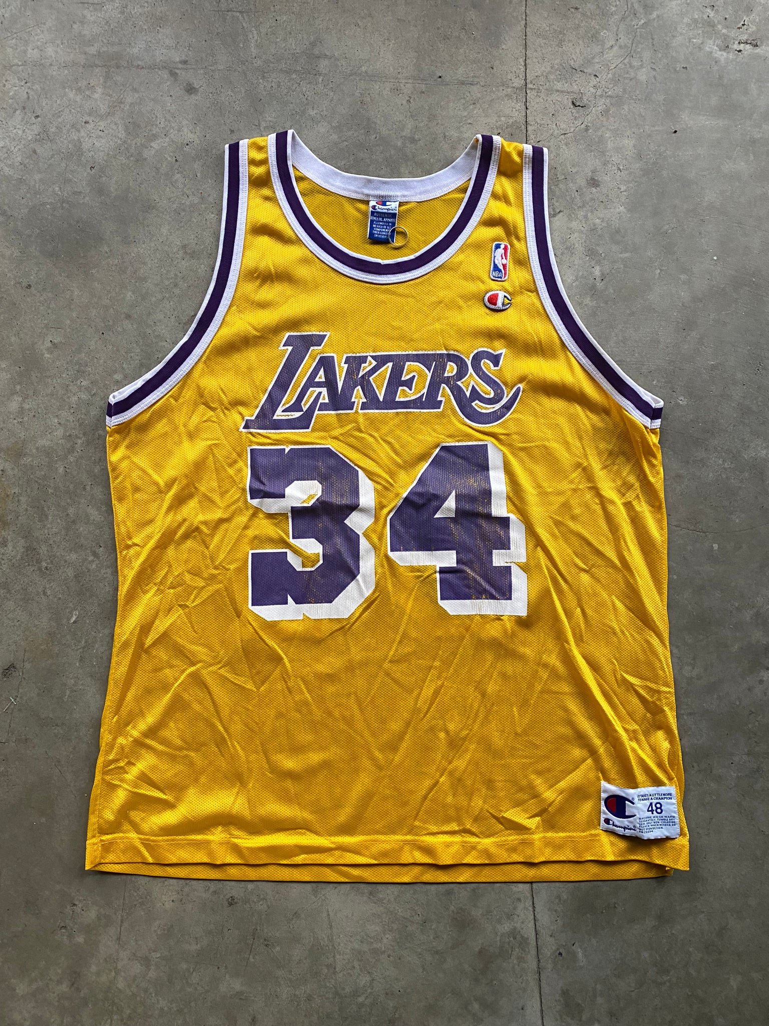 CHAMPION O'NEAL LAKERS JERSEY / XLARGE