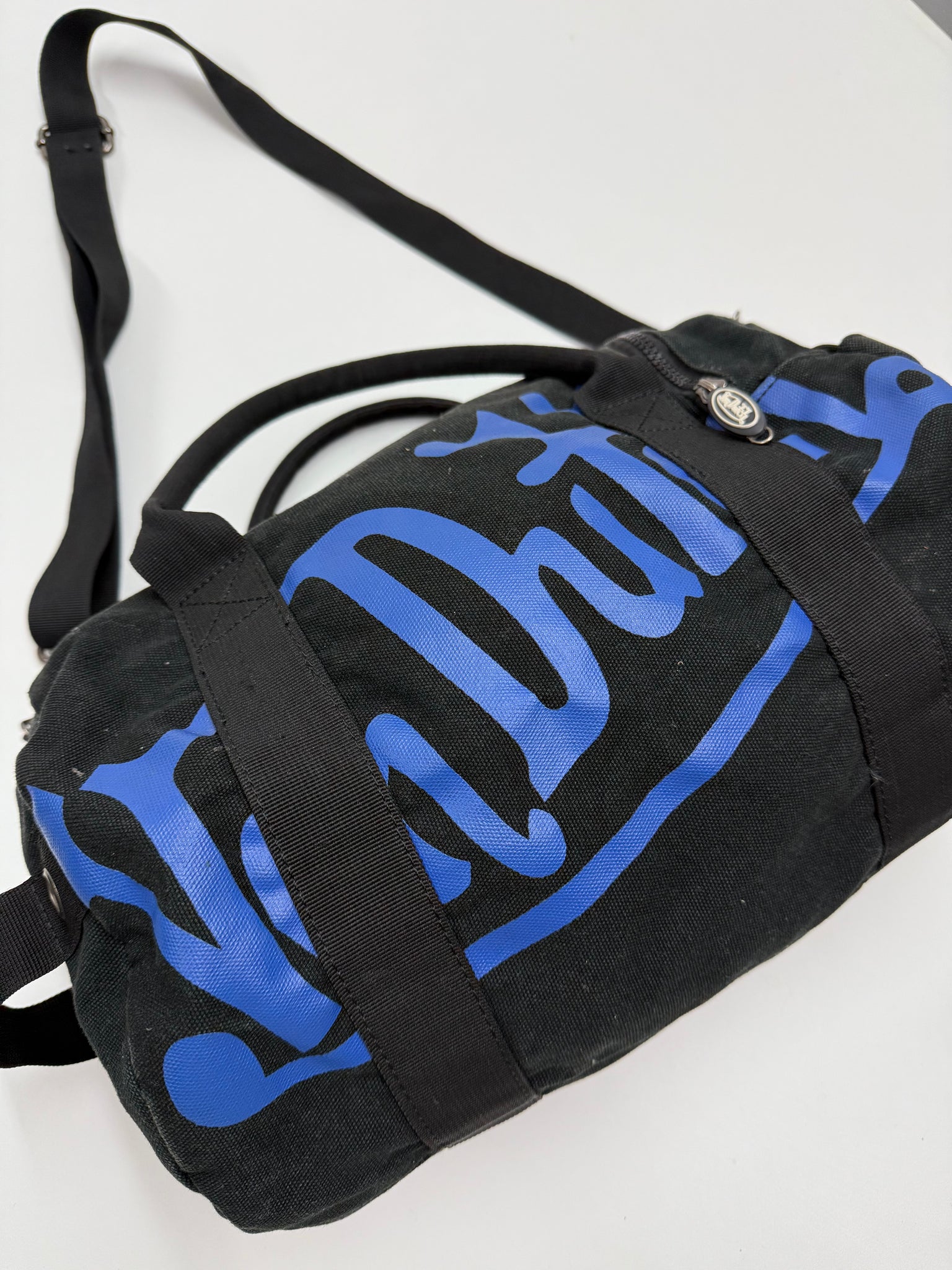 Von Dutch Duffle Bag with Blue Logo Design y2k grunge streetwear